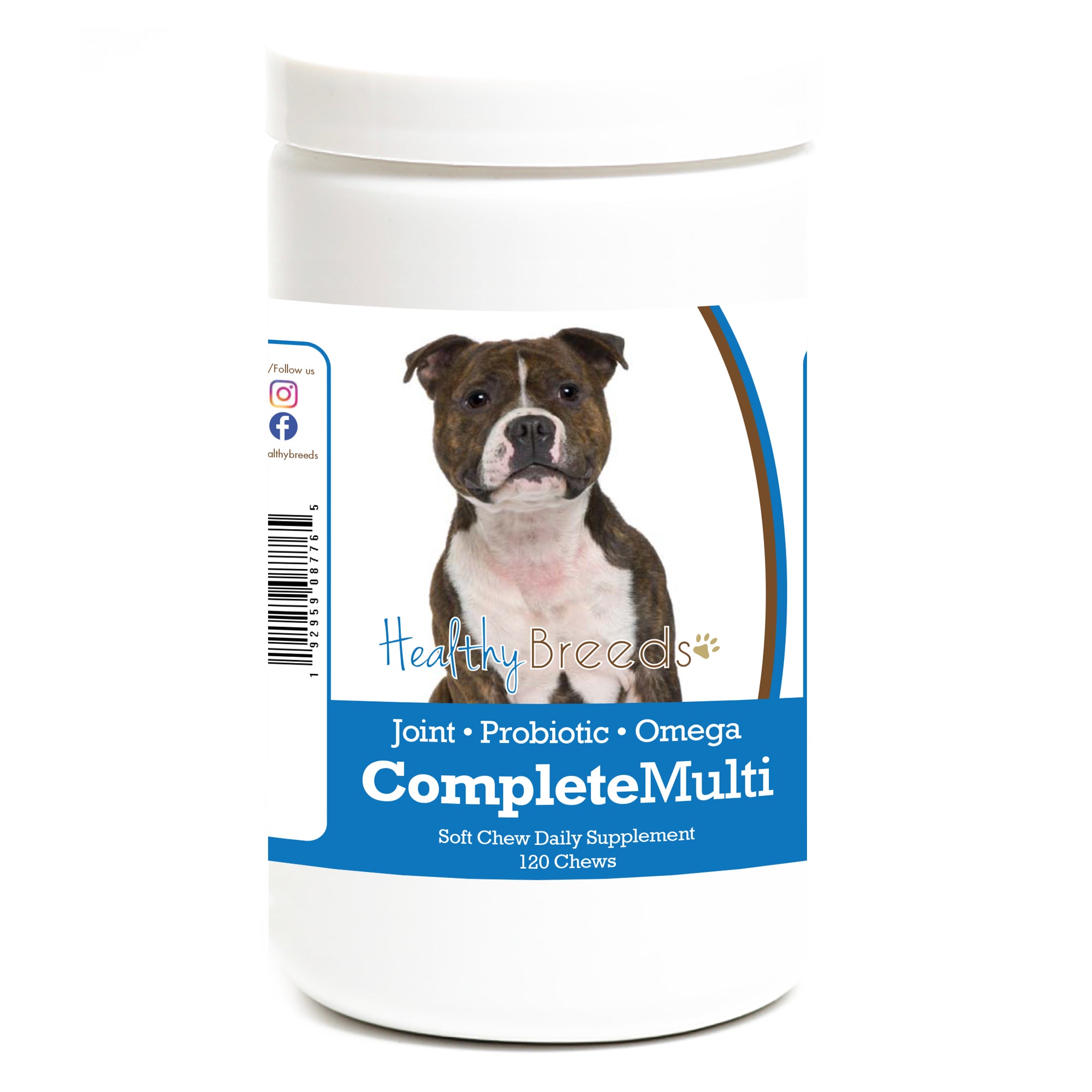 Staffordshire Bull Terrier All In One Multivitamin Soft Chew 120 Count