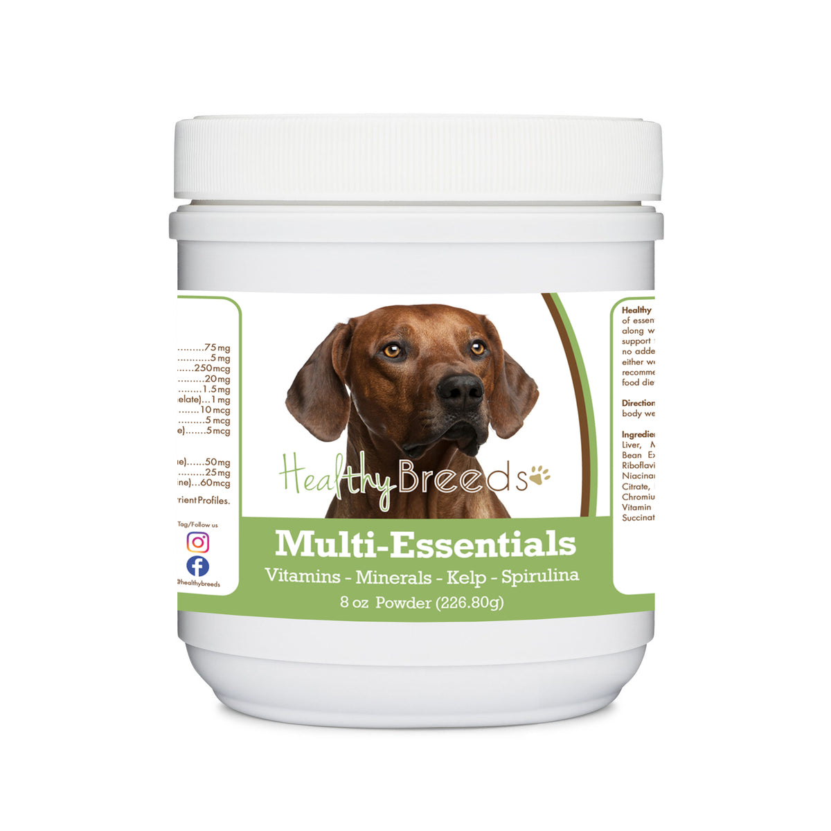 Rhodesian Ridgeback Multi-Essentials Powder for Dogs 8 oz – Healthy Breeds