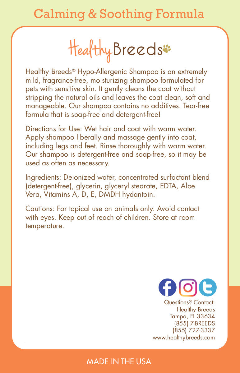 Rhodesian Ridgeback Hypo-Allergenic Shampoo 8 oz