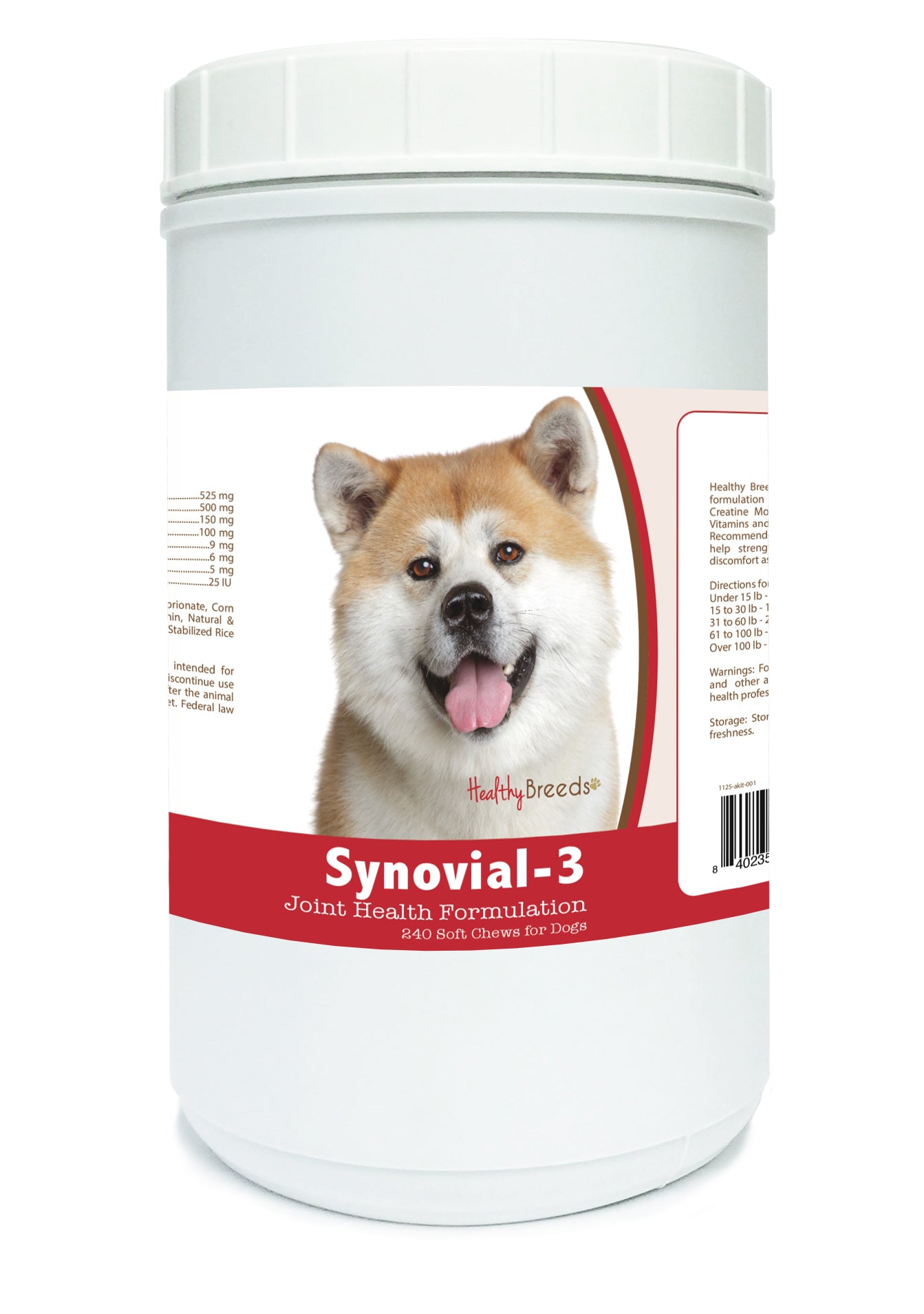Akita Synovial-3 Joint Health Formulation Soft Chews 240 Count
