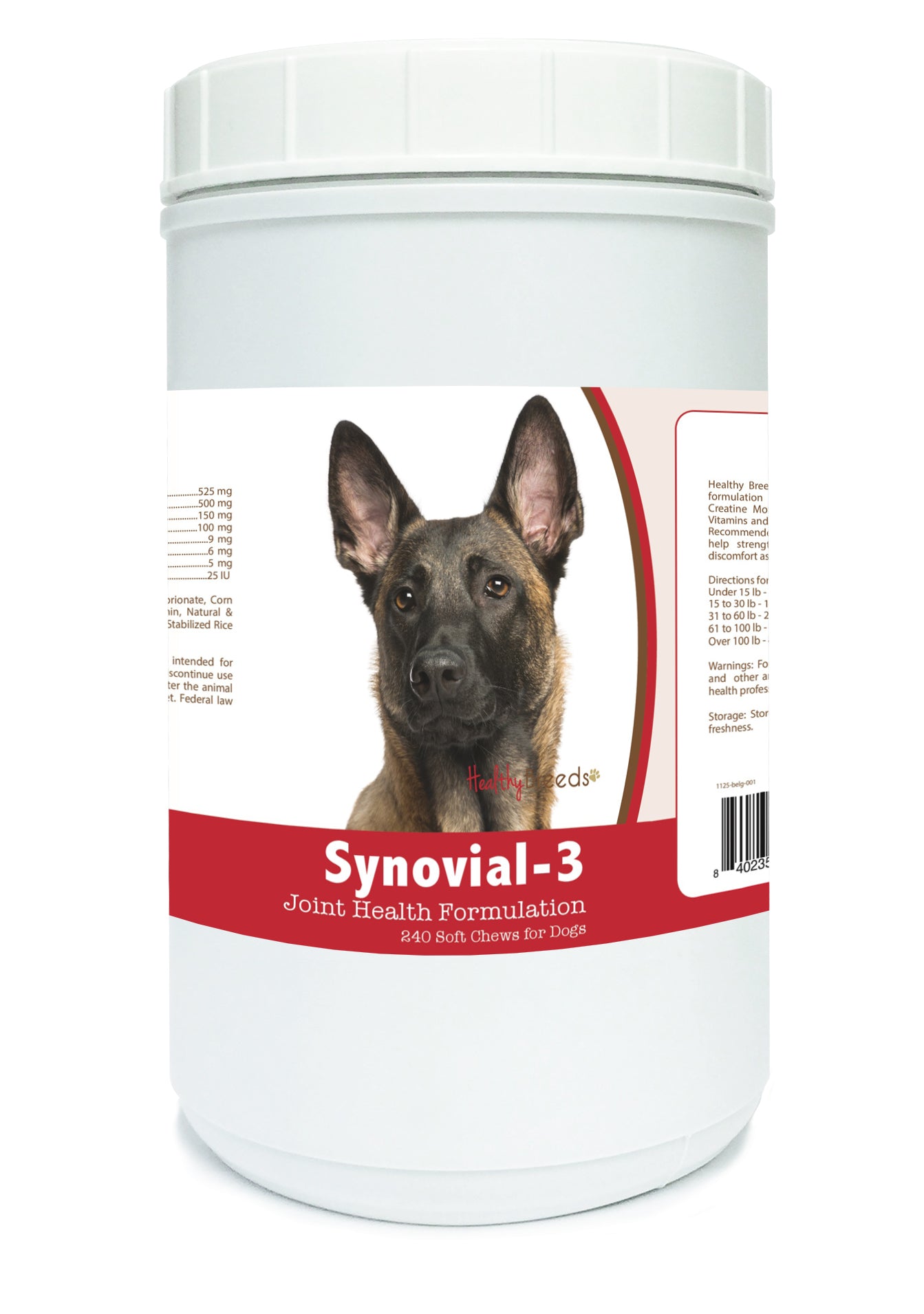 Belgian Malinois Synovial-3 Joint Health Formulation Soft Chews 240 Count
