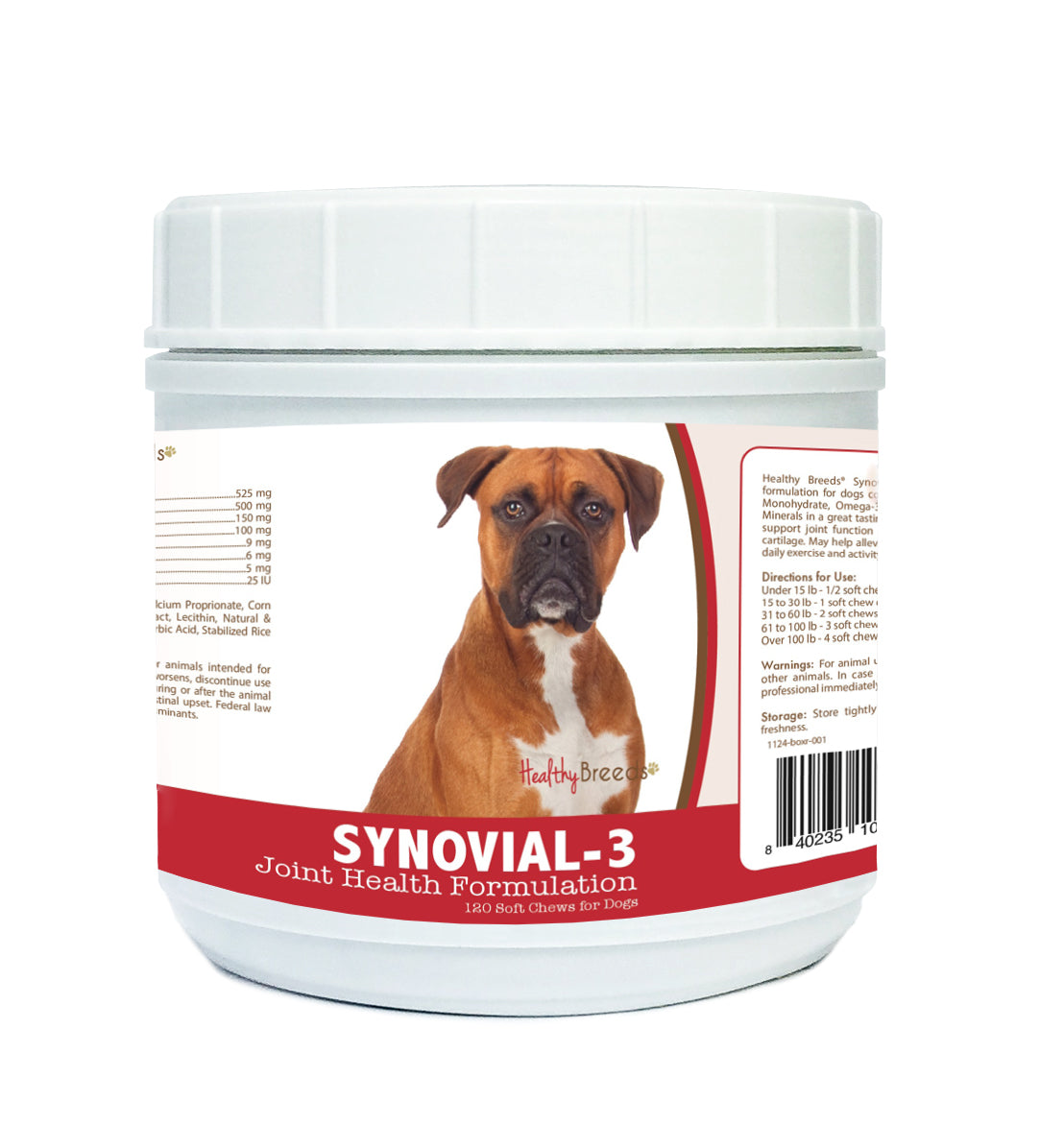 Boxer Synovial-3 Joint Health Formulation Soft Chews 120 Count