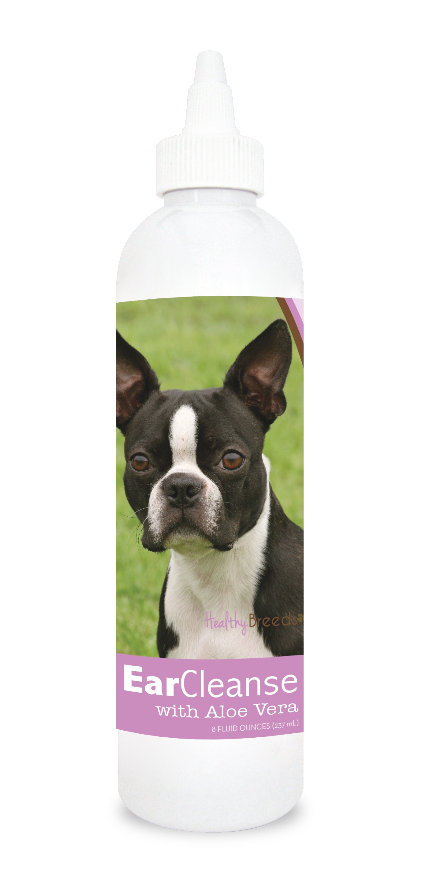 Boston Terrier Ear Cleanse with Aloe Vera Sweet Pea and Vanilla 8 oz