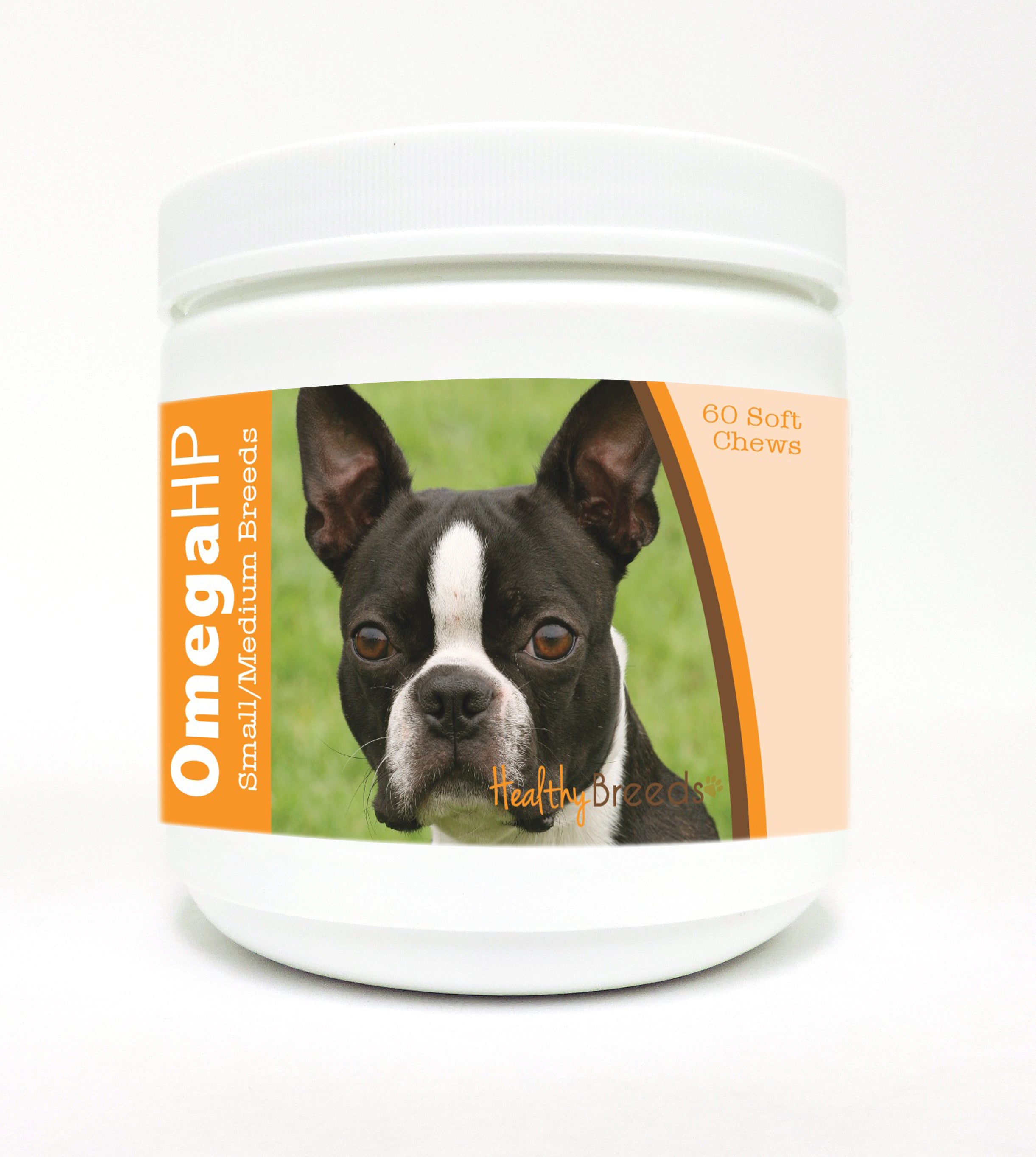 Boston Terrier Omega HP Fatty Acid Skin and Coat Support Soft Chews 60 Count