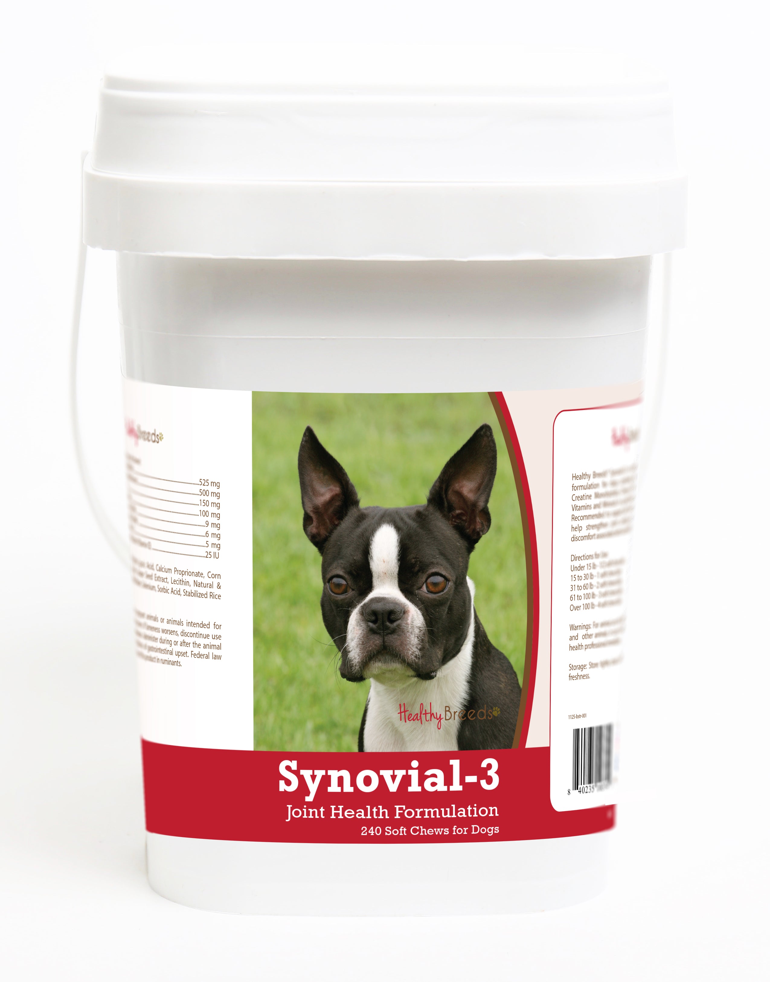 Boston Terrier Synovial-3 Joint Health Formulation Soft Chews 240 Count
