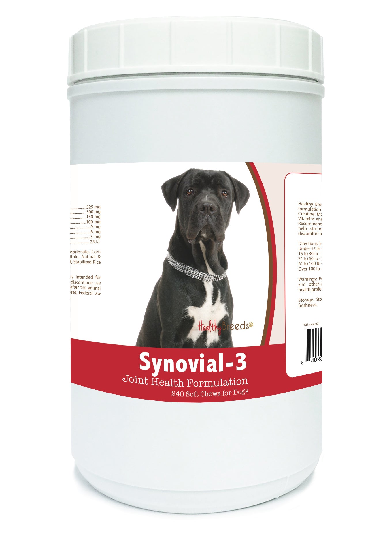 Cane Corso Synovial-3 Joint Health Formulation Soft Chews 240 Count