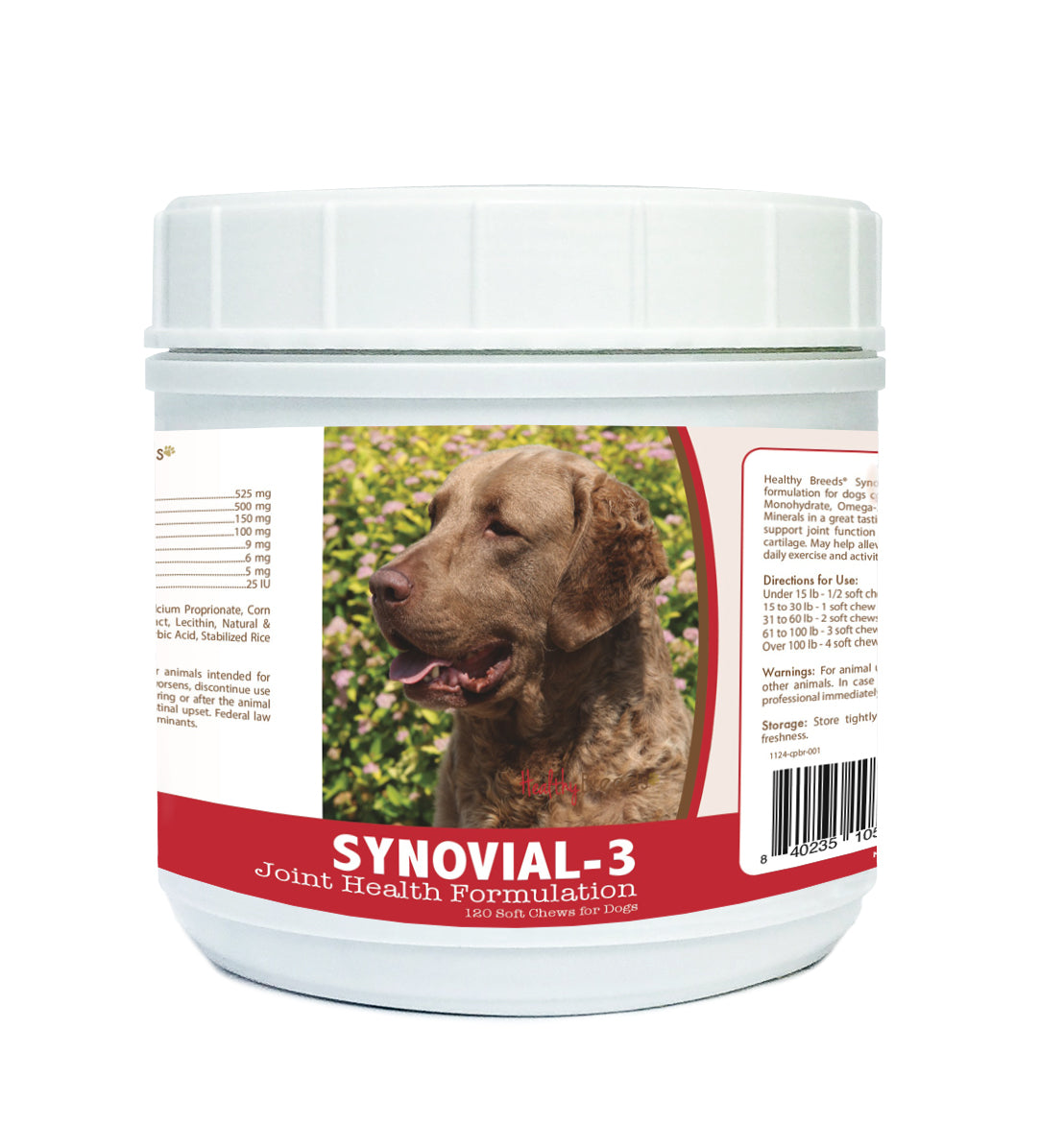 Chesapeake Bay Retriever Synovial-3 Joint Health Formulation Soft Chews 120 Count
