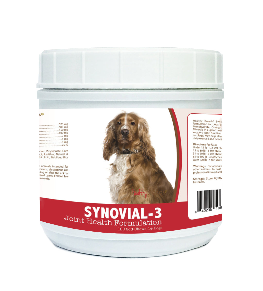 English Cocker Spaniel Synovial-3 Joint Health Formulation Soft Chews 120 Count