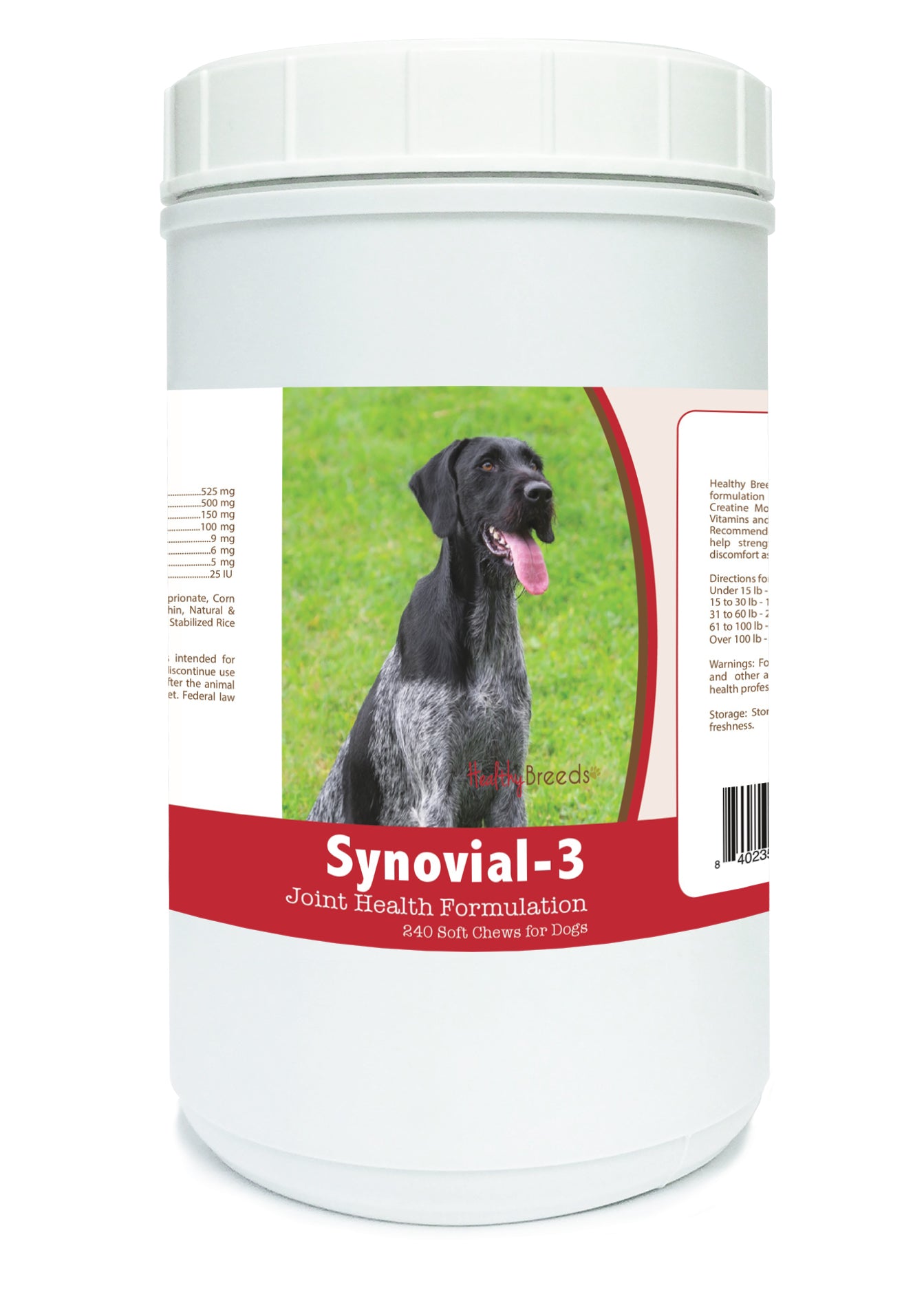 German Wirehaired Pointer Synovial-3 Joint Health Formulation Soft Chews 240 Count