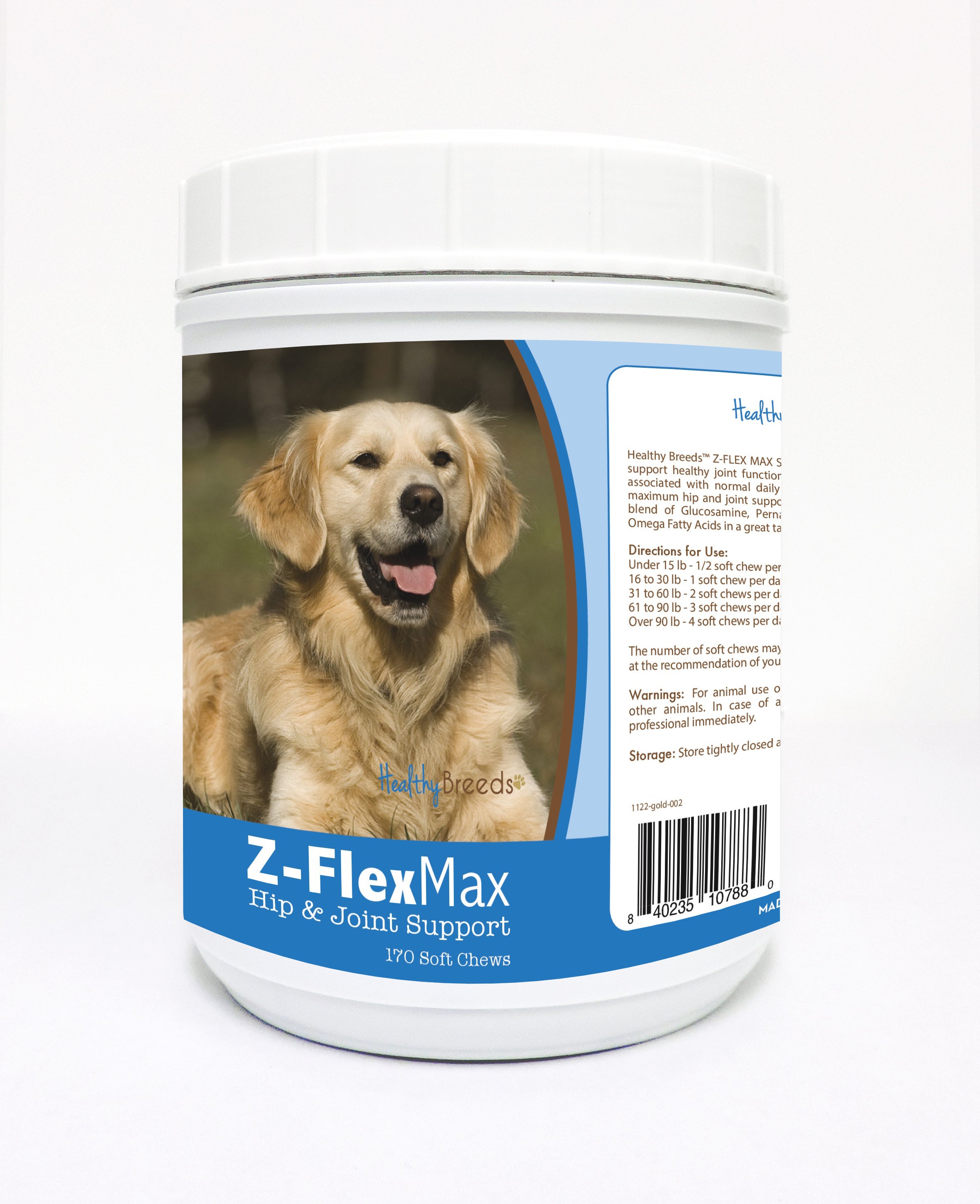 Golden Retriever Z-Flex Max Hip and Joint Soft Chews 170 Count