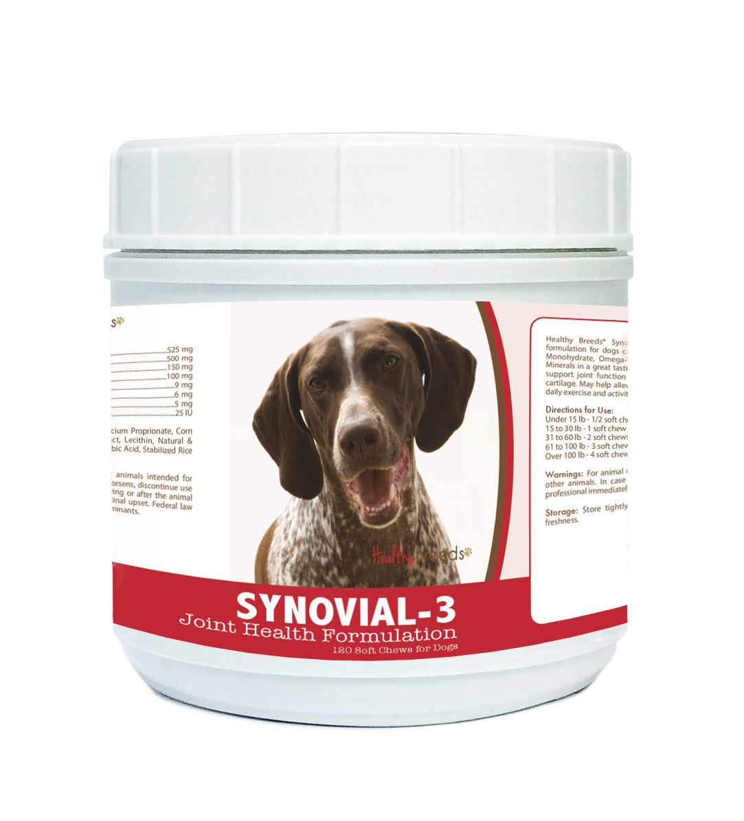 German Shorthaired Pointer Synovial-3 Joint Health Formulation Soft Chews 120 Count