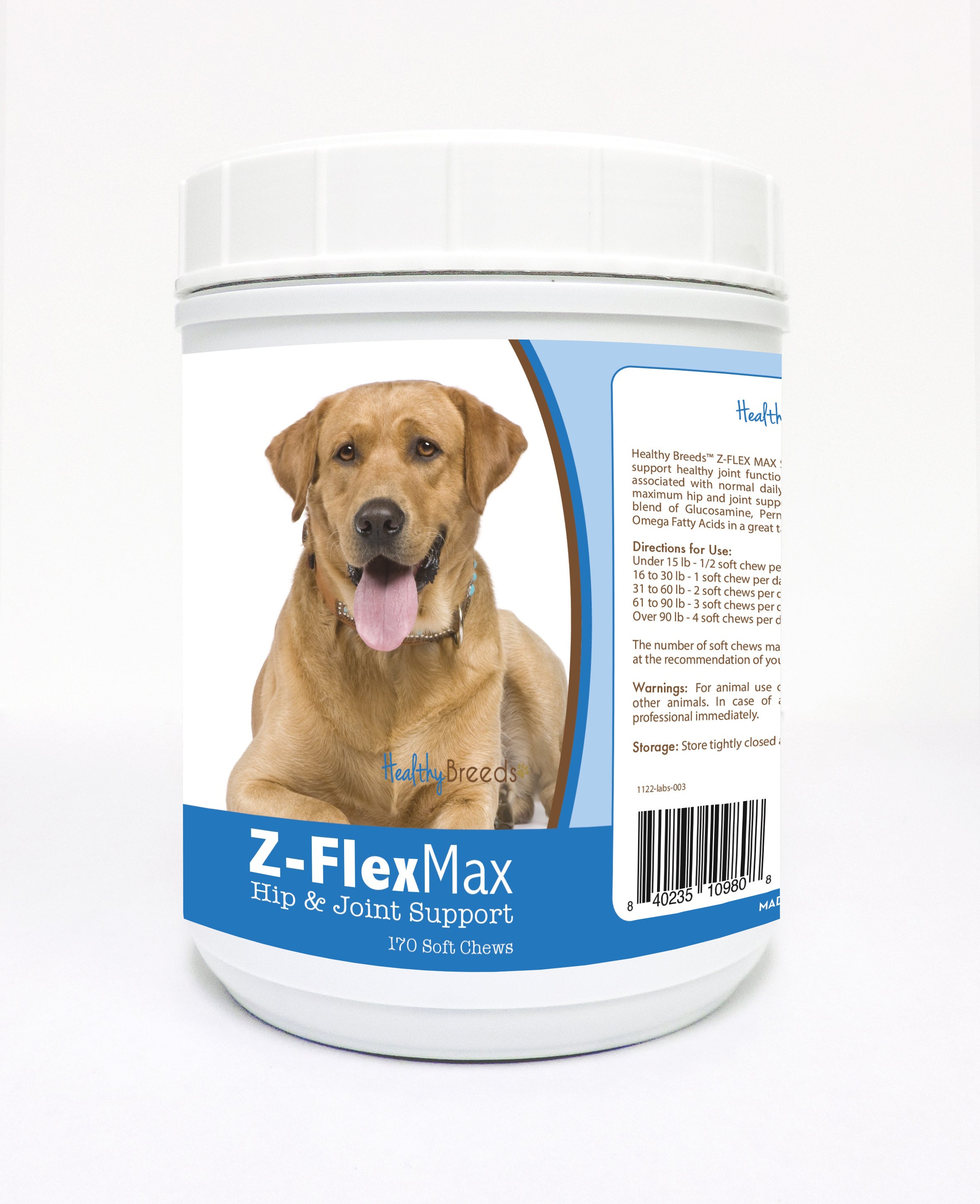 Labrador Retriever Z-Flex Max Hip and Joint Soft Chews 170 Count