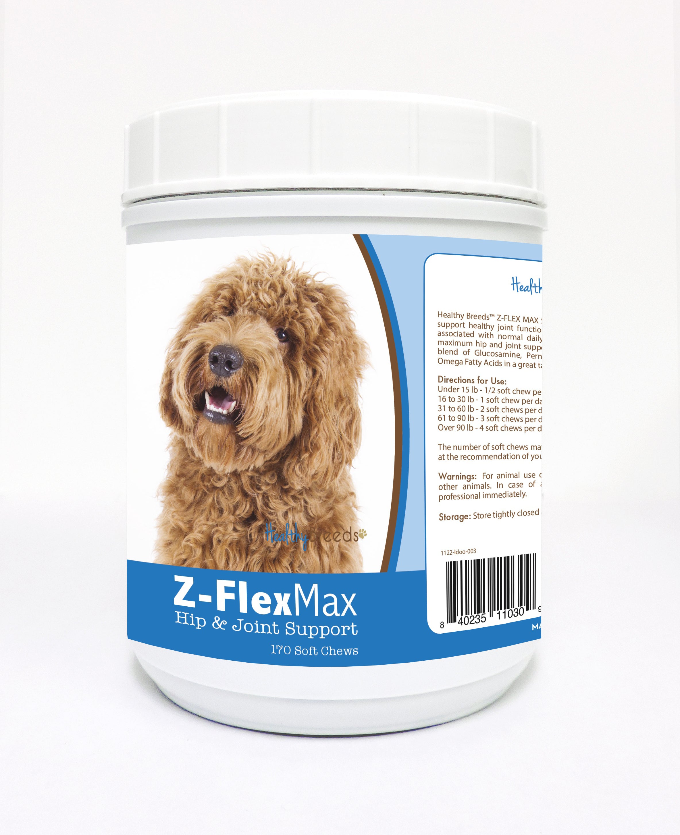 Labradoodle Z-Flex Max Hip and Joint Soft Chews 170 Count