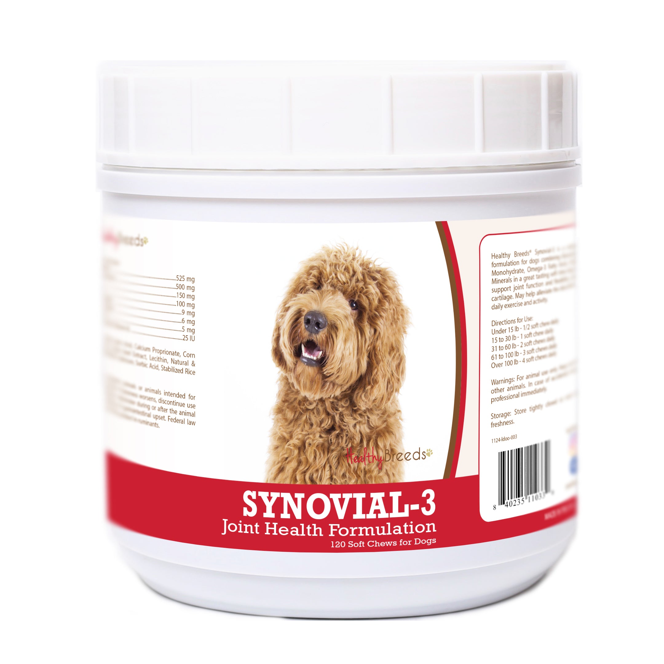 Labradoodle Synovial-3 Joint Health Formulation Soft Chews 120 Count