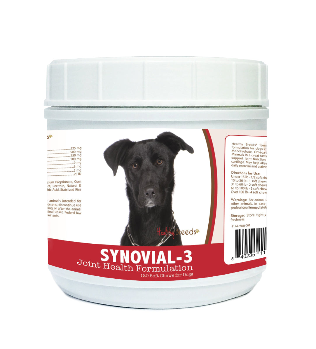 Mutt Synovial-3 Joint Health Formulation Soft Chews 120 Count