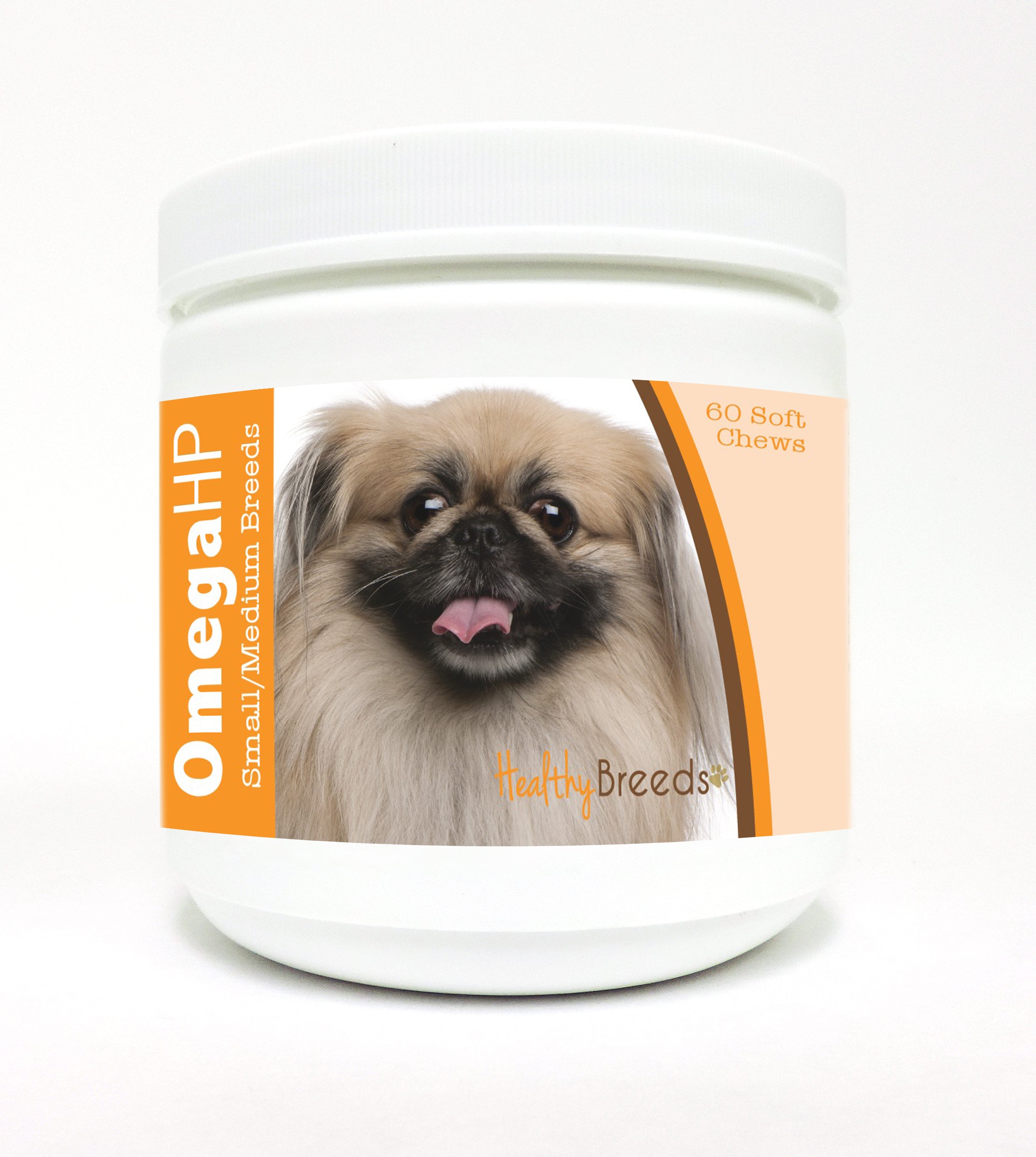 Pekingese Omega HP Fatty Acid Skin and Coat Support Soft Chews 60 Count