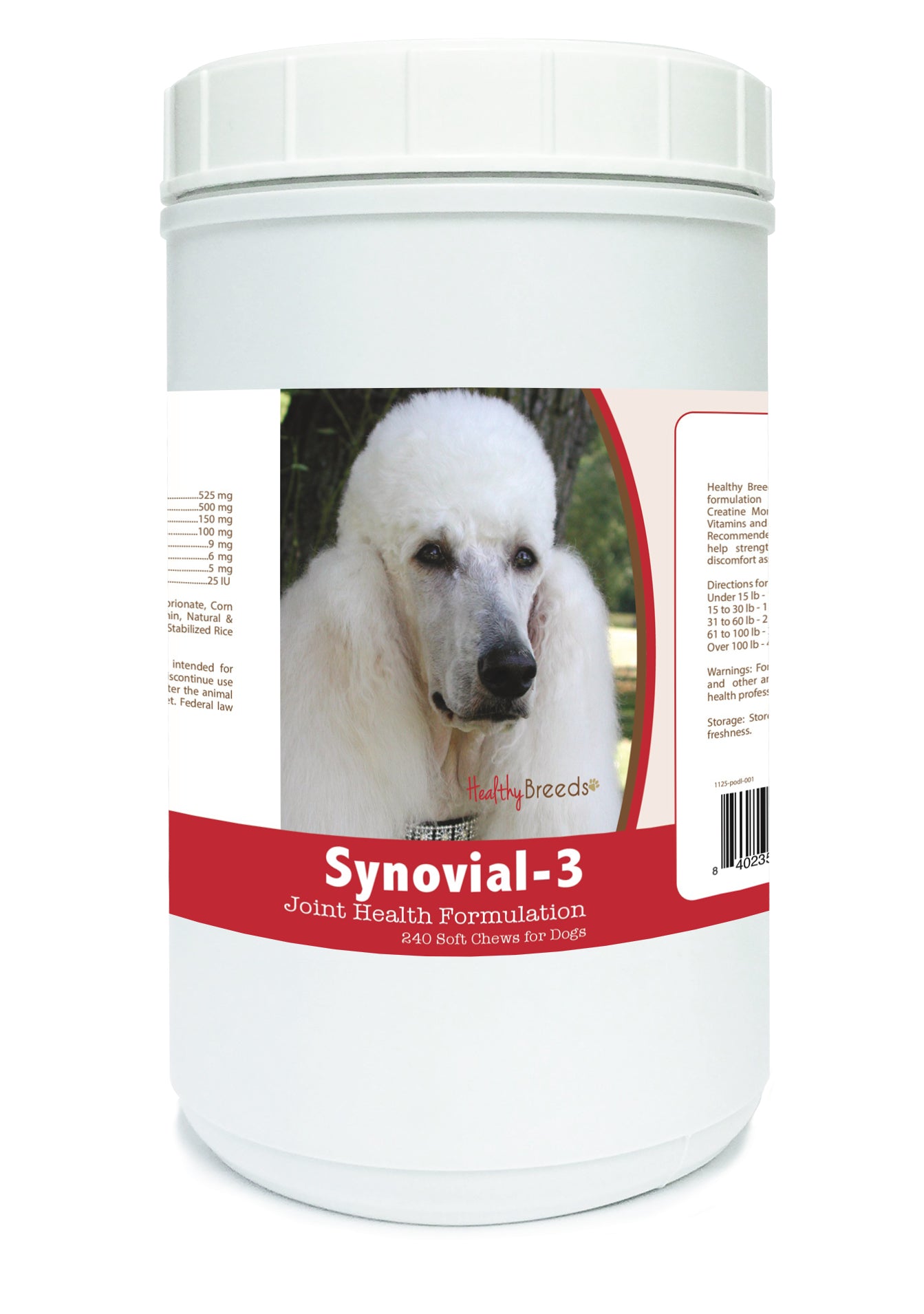 Poodle Synovial-3 Joint Health Formulation Soft Chews 240 Count