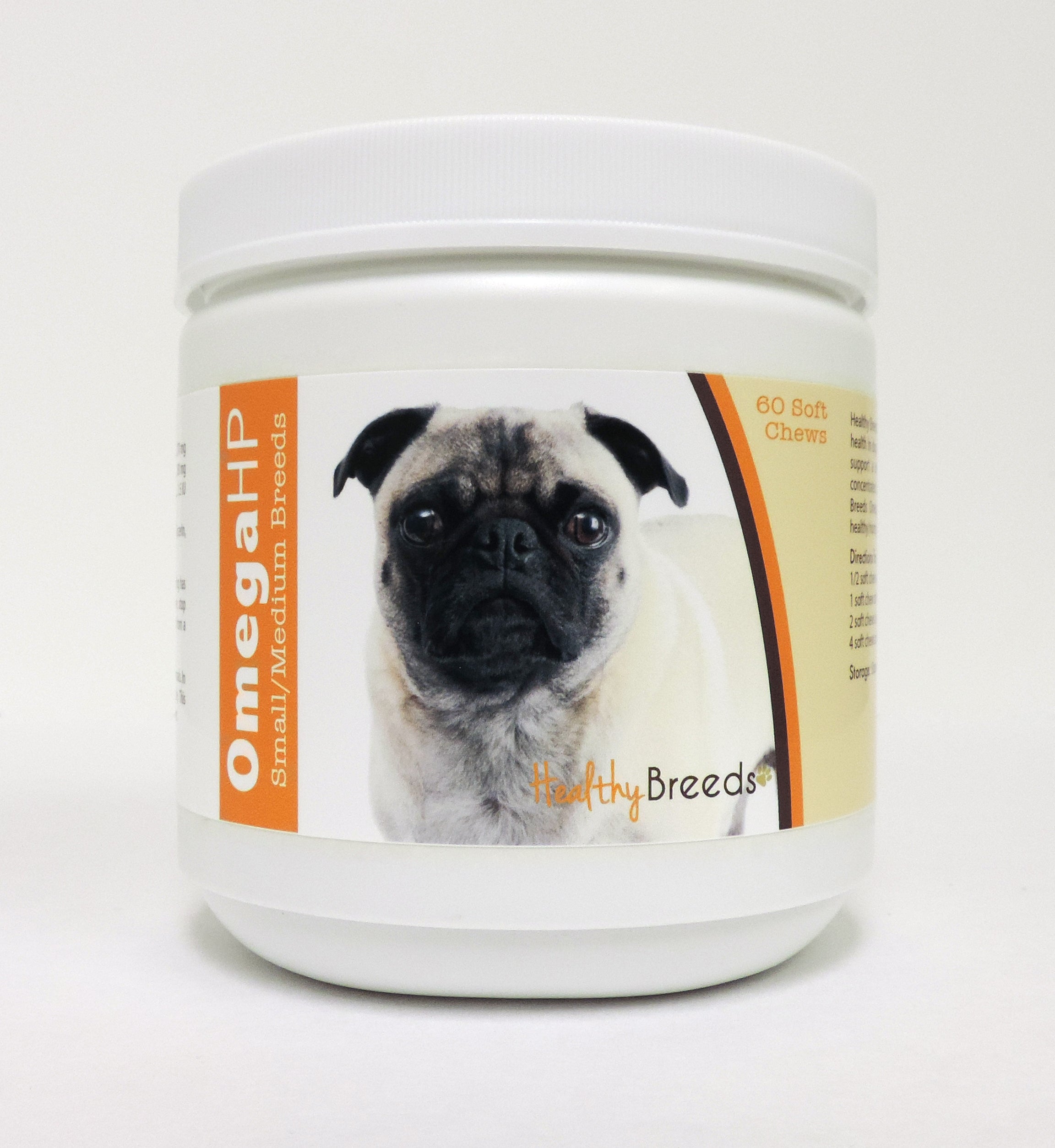 Pug Omega HP Fatty Acid Skin and Coat Support Soft Chews 60 Count