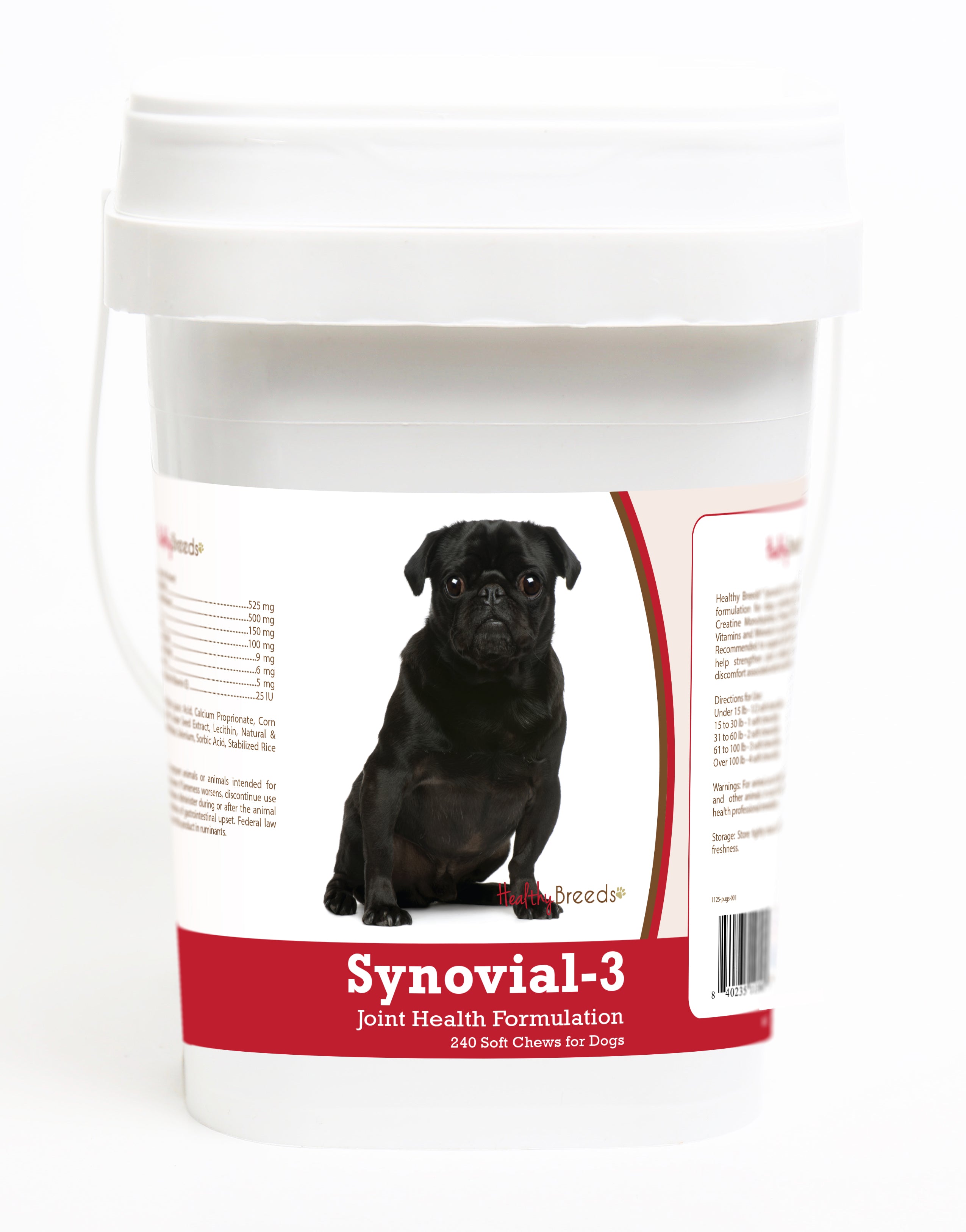 Pug Synovial-3 Joint Health Formulation Soft Chews 240 Count