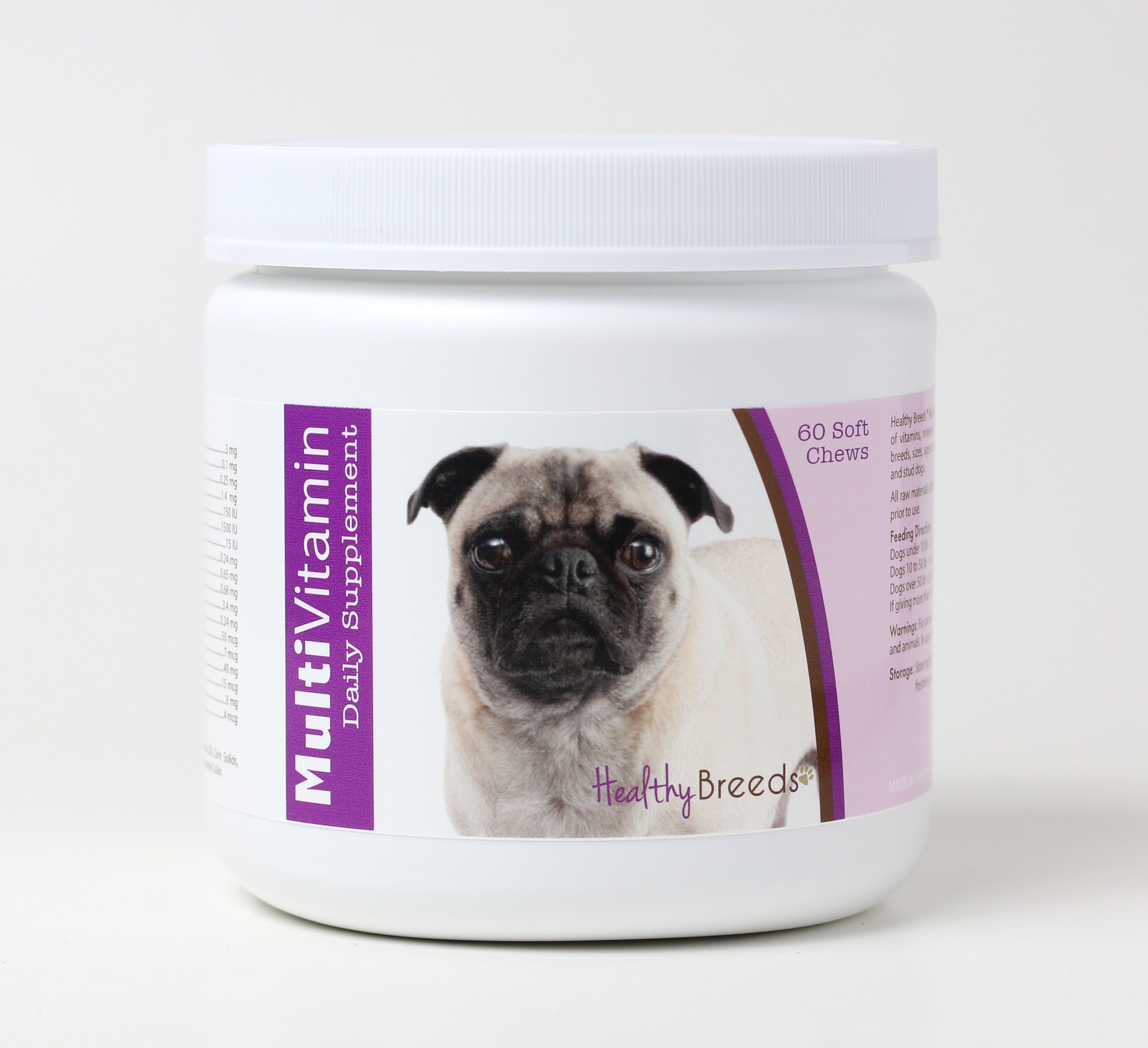 Pug Multi-Vitamin Soft Chews 60 Count