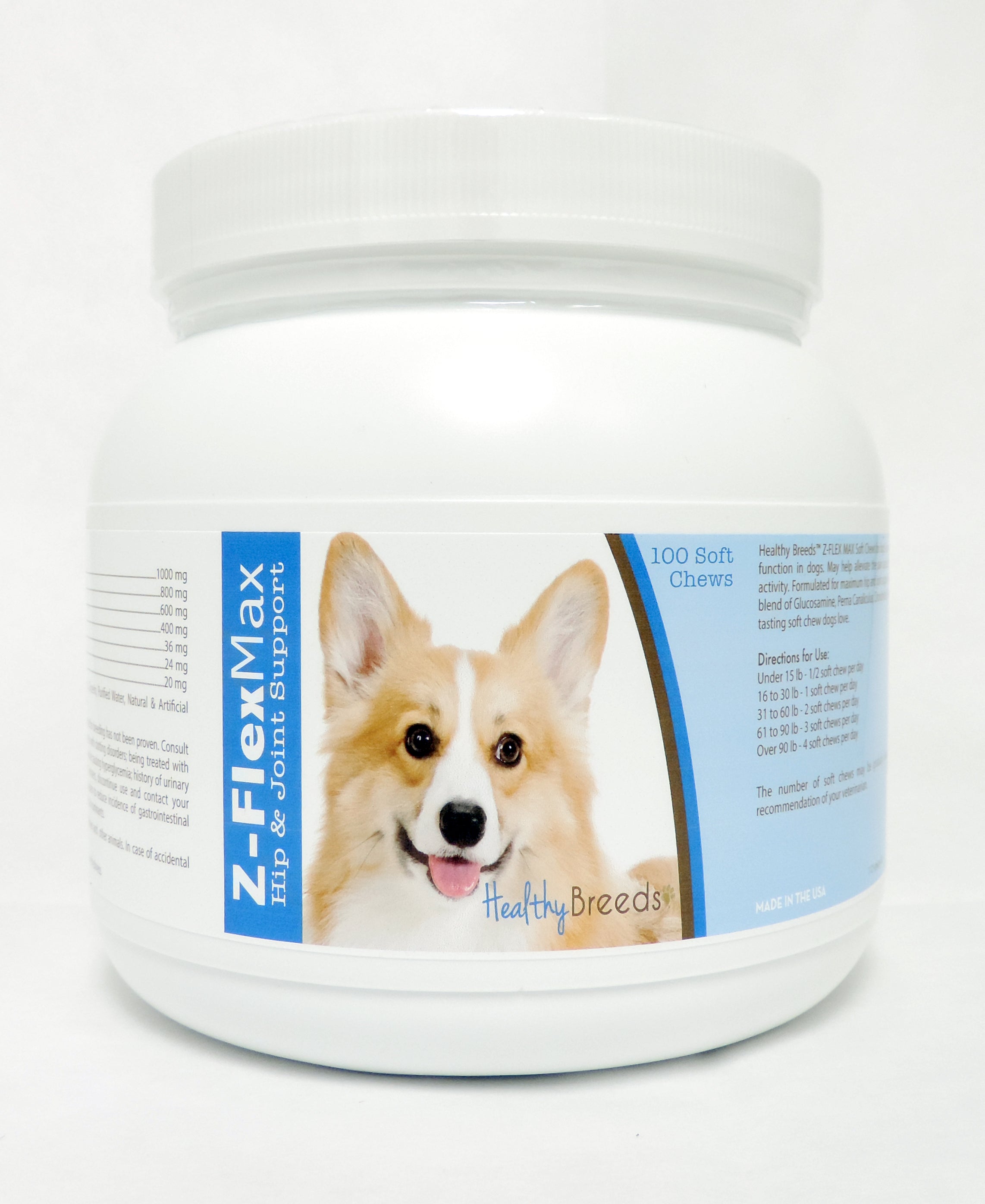 Pembroke Welsh Corgi Z-Flex Max Hip & Joint Soft Chews 100 Count