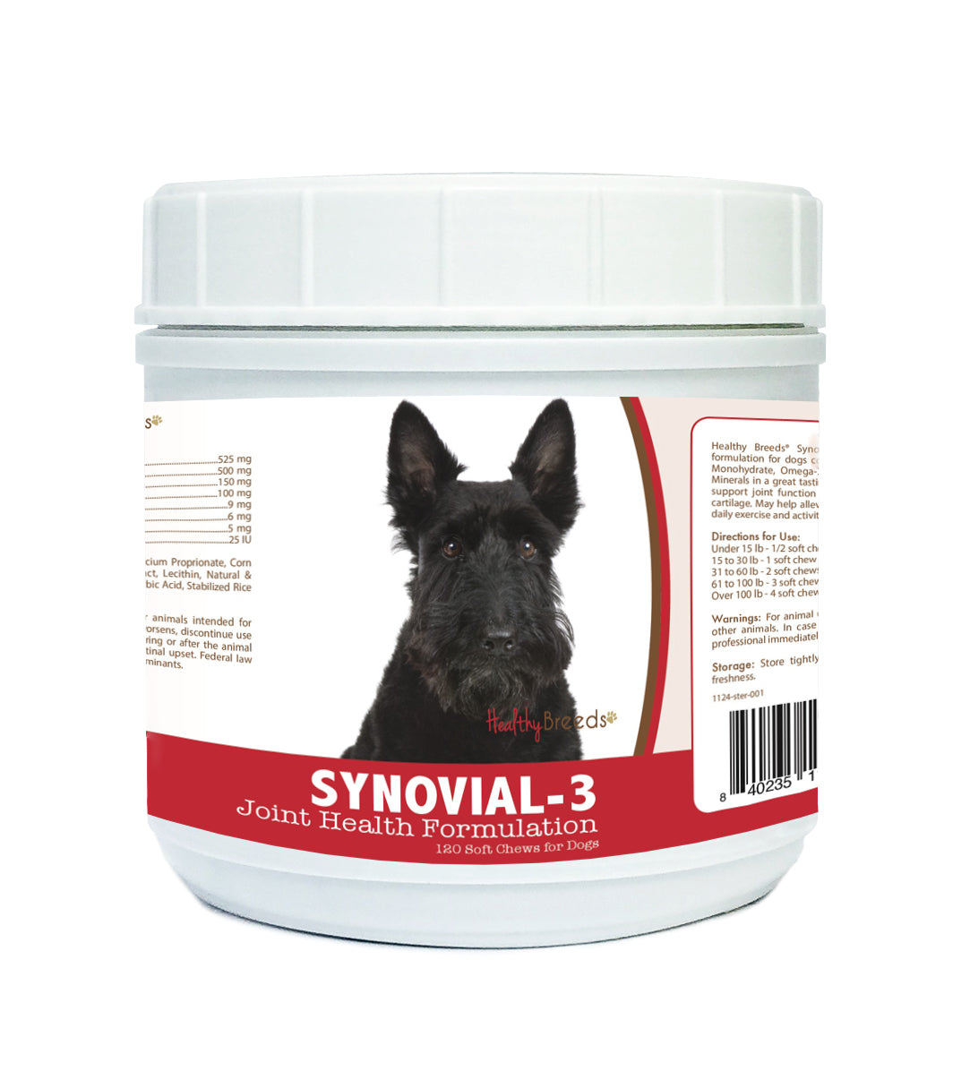 Scottish Terrier Synovial-3 Joint Health Formulation Soft Chews 120 Count