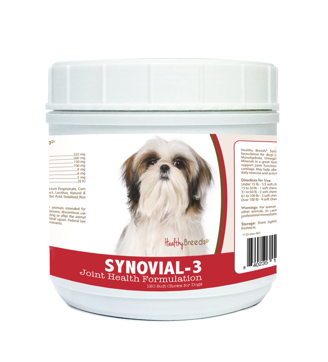Shih Tzu Synovial-3 Joint Health Formulation Soft Chews 120 Count