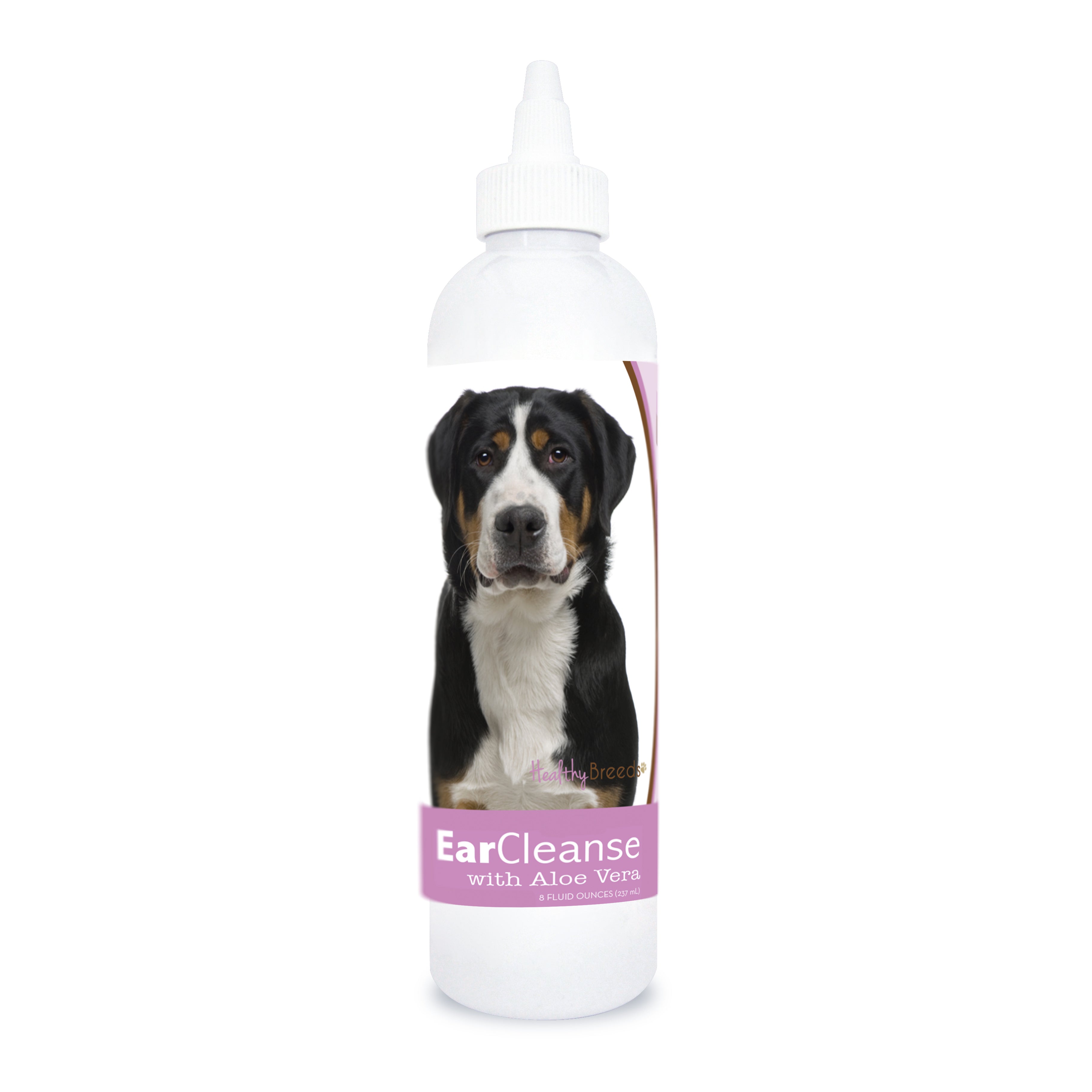 Greater Swiss Mountain Dog Ear Cleanse with Aloe Vera Sweet Pea and Vanilla 8 oz