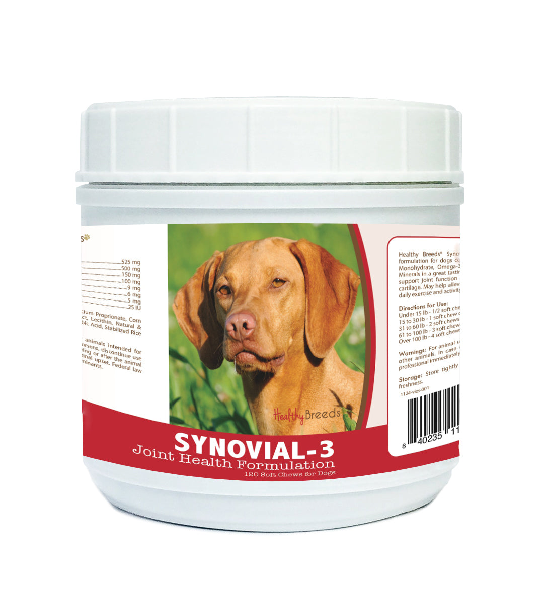 Vizsla Synovial-3 Joint Health Formulation Soft Chews 120 Count