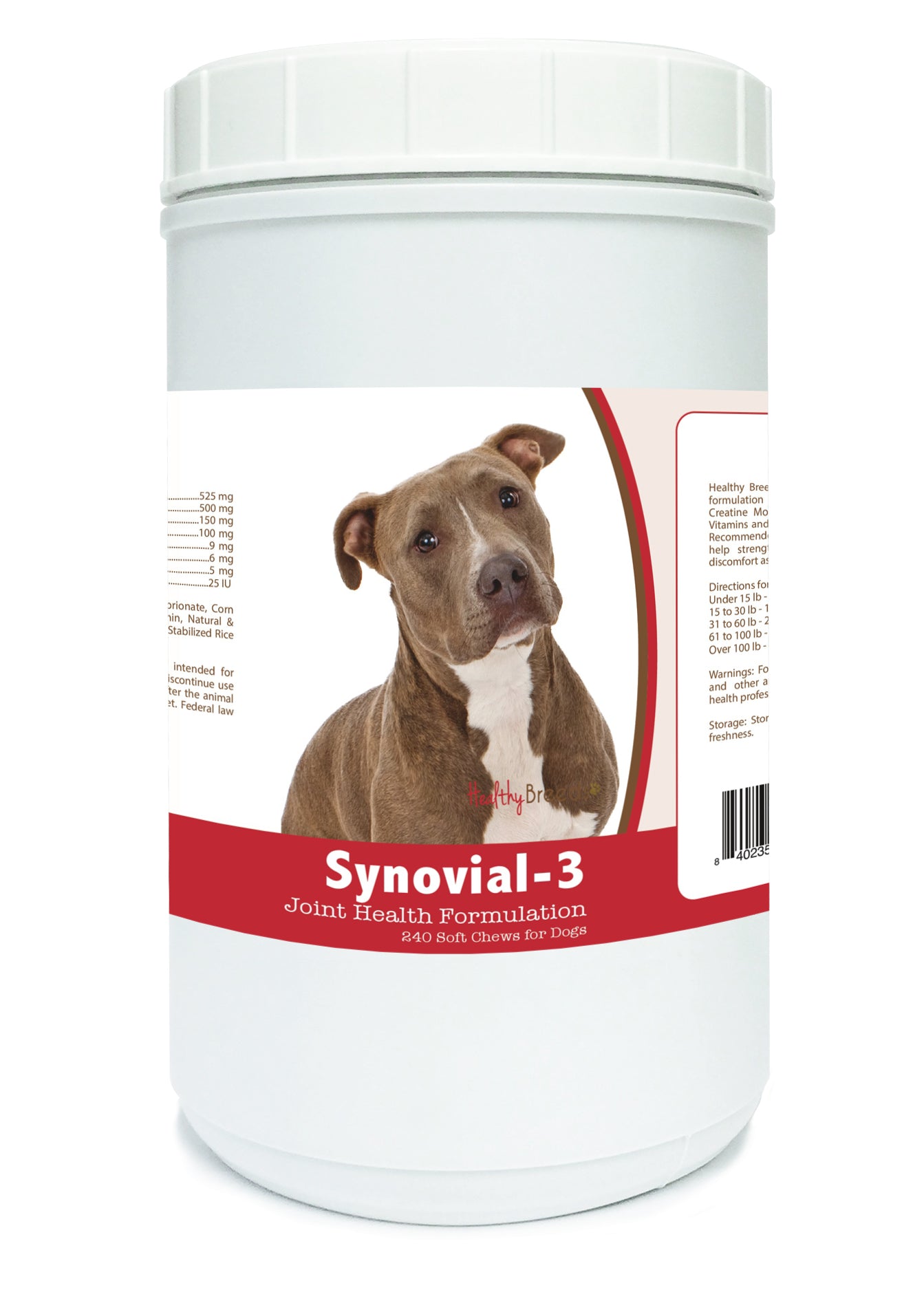 Pit Bull Synovial-3 Joint Health Formulation Soft Chews 240 Count
