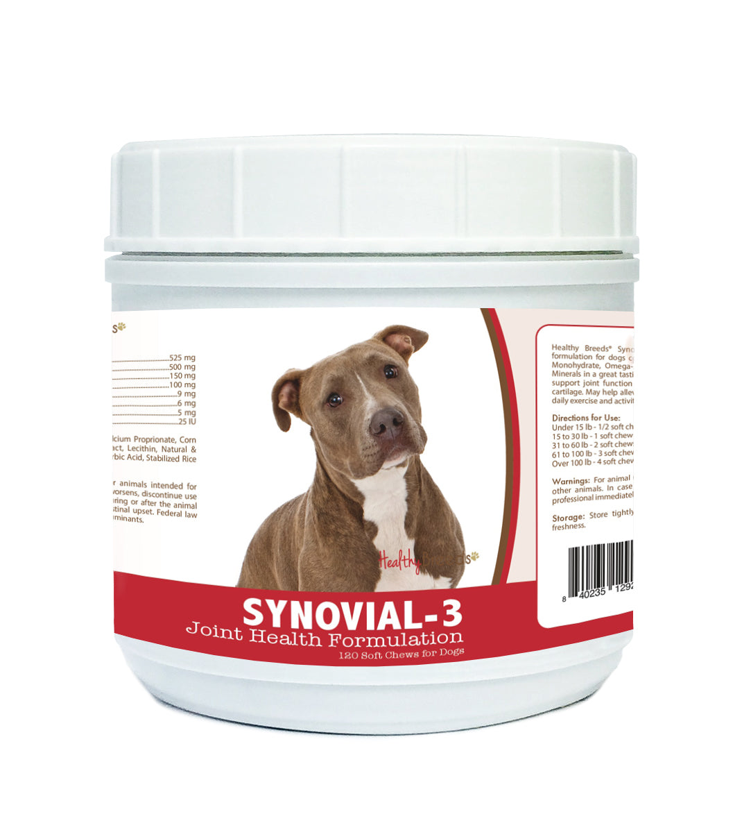 Pit Bull Synovial-3 Joint Health Formulation Soft Chews 120 Count