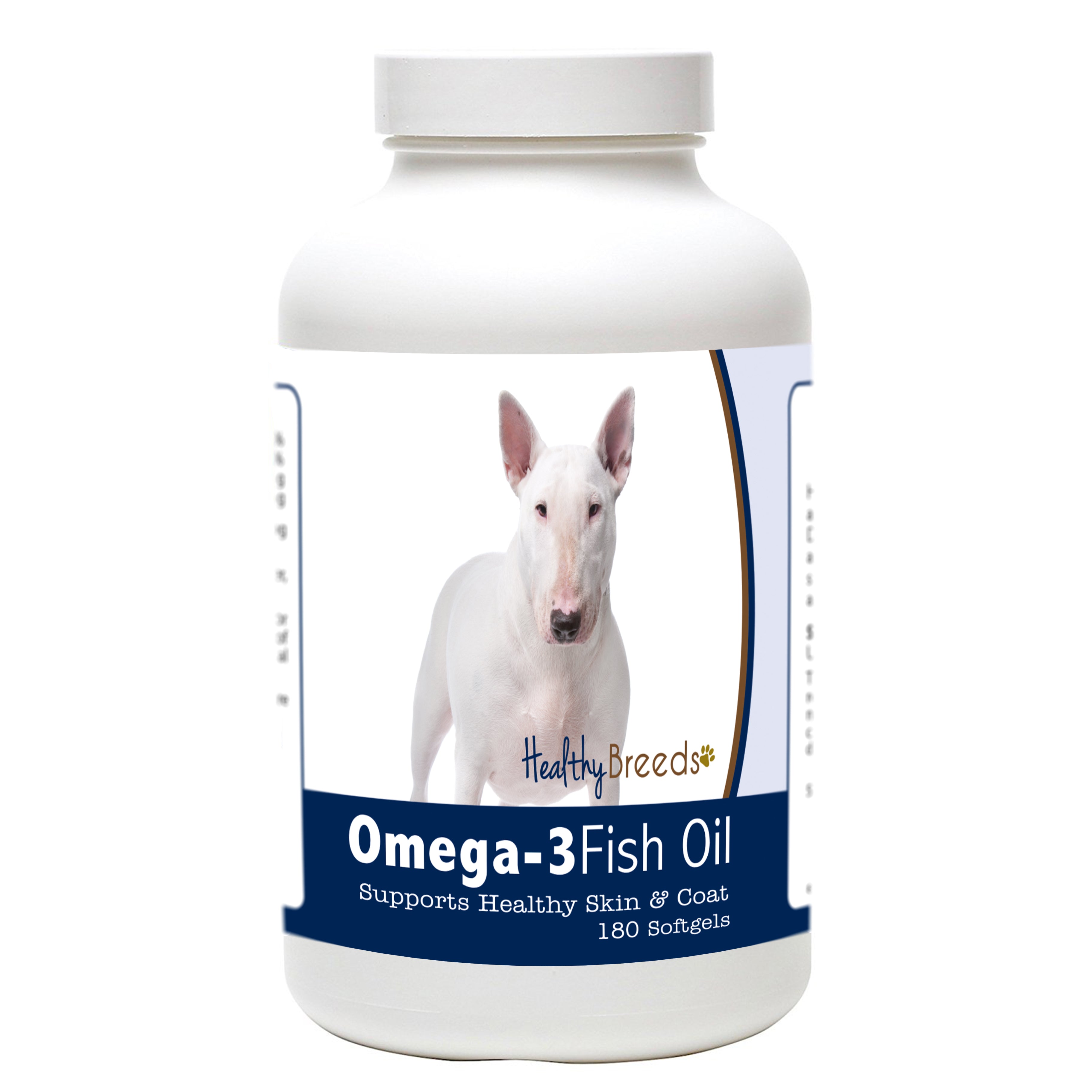 Bull Terrier Omega-3 Fish Oil Softgels 180 Count