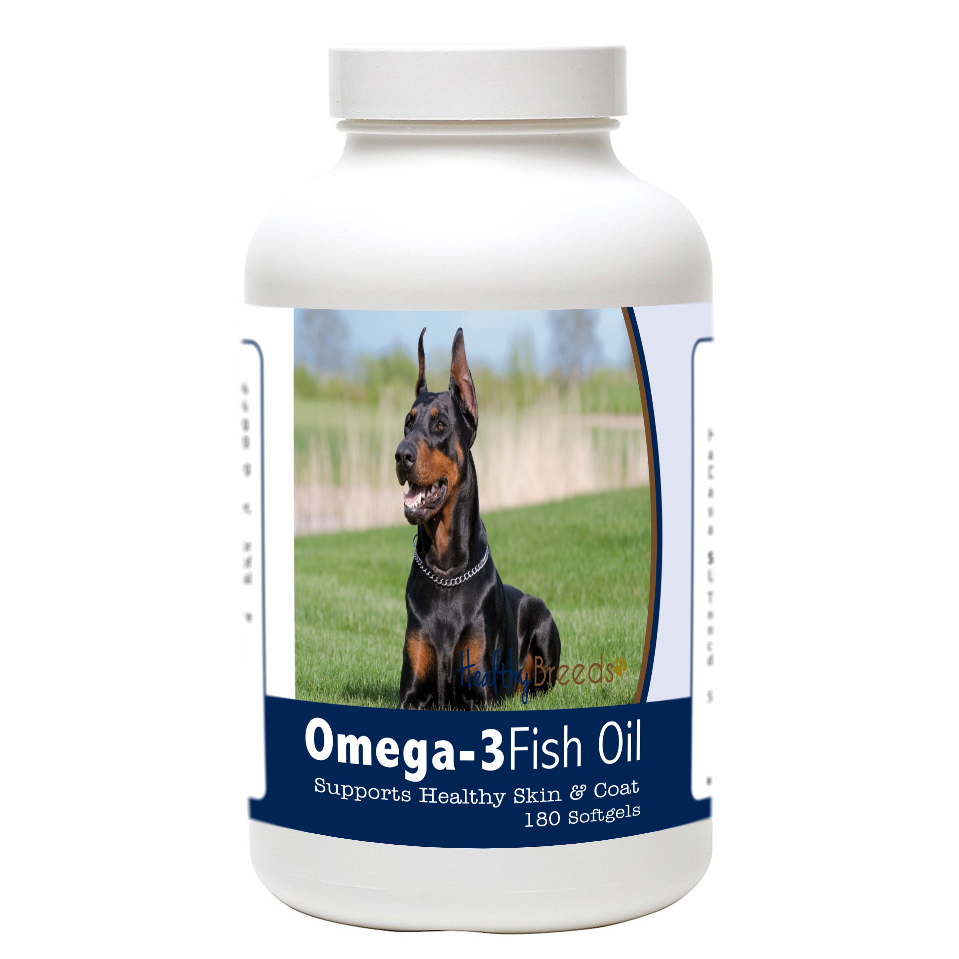Doberman Pinscher Omega-3 Fish Oil Softgels 180 Count