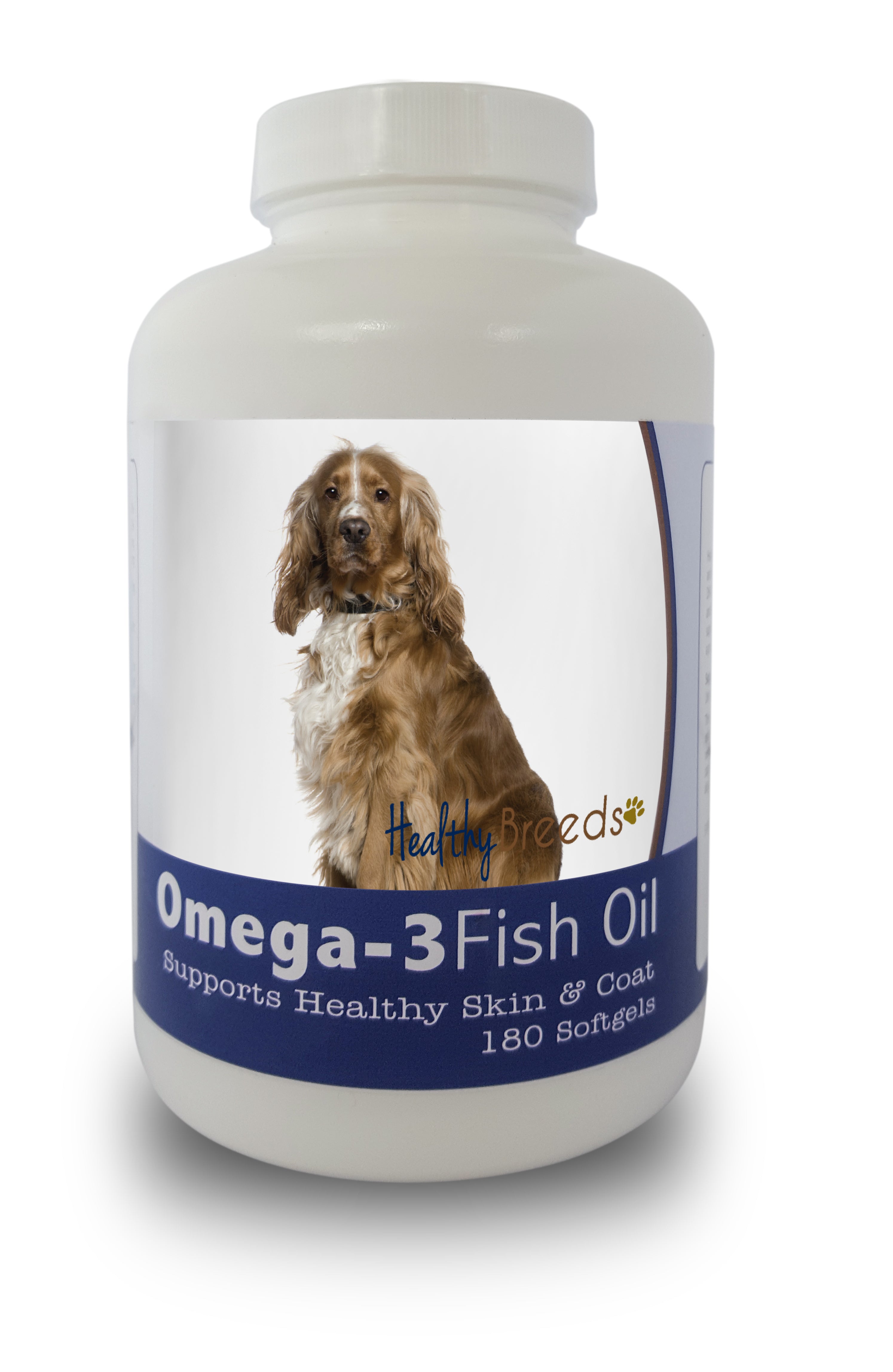 English Cocker Spaniel Omega-3 Fish Oil Softgels 180 Count