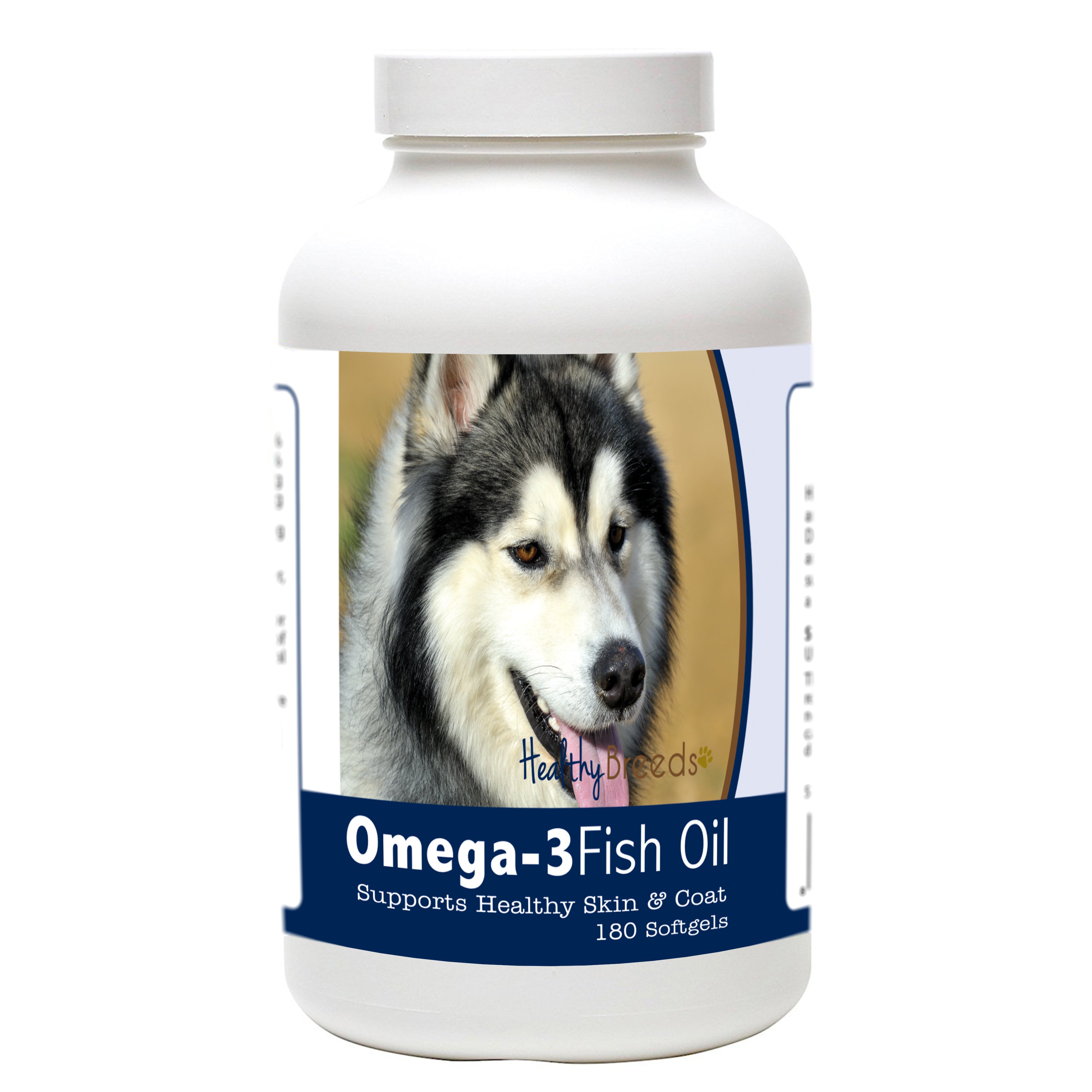 Siberian Husky Omega-3 Fish Oil Softgels 180 Count