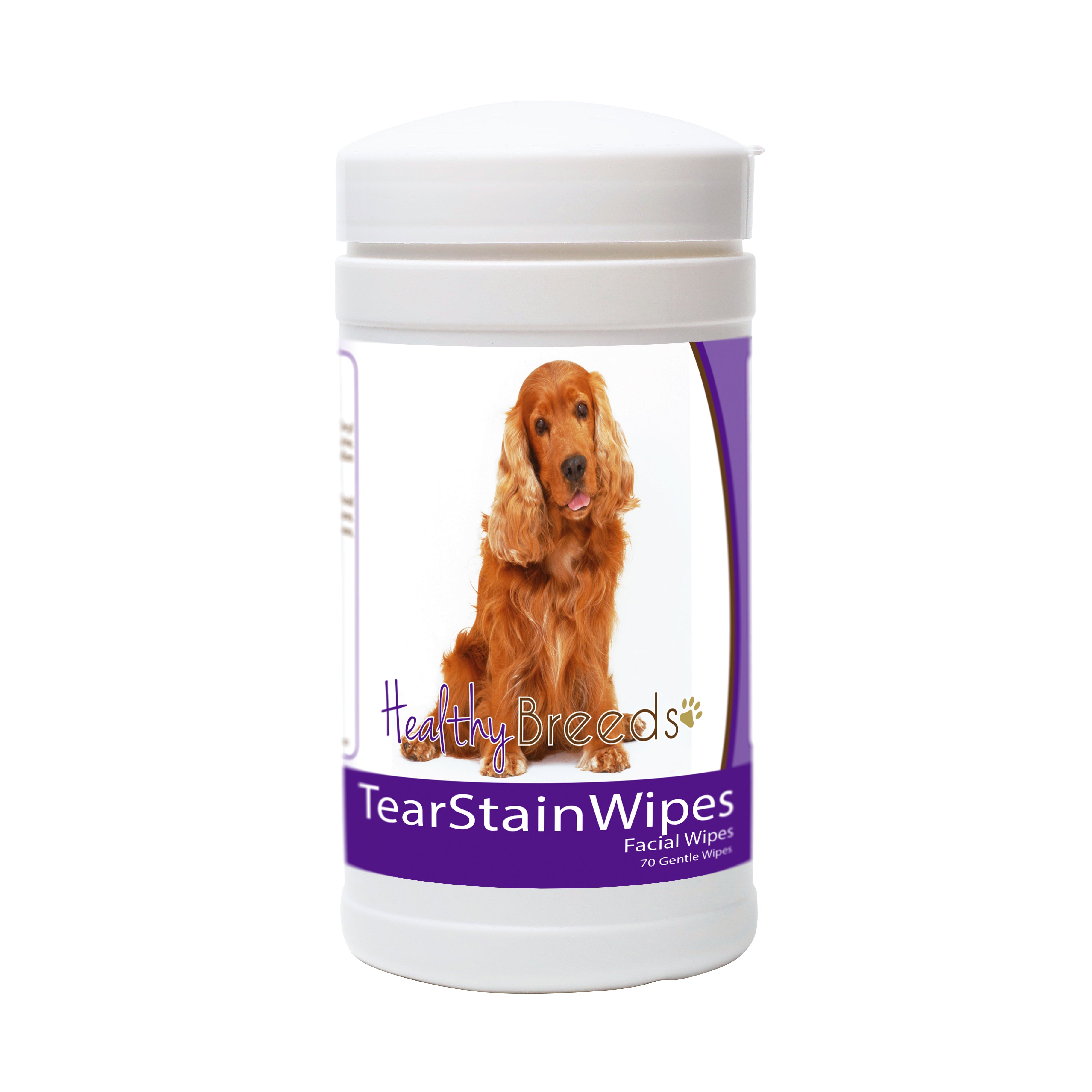 Cocker Spaniel Tear Stain Wipes 70 Count
