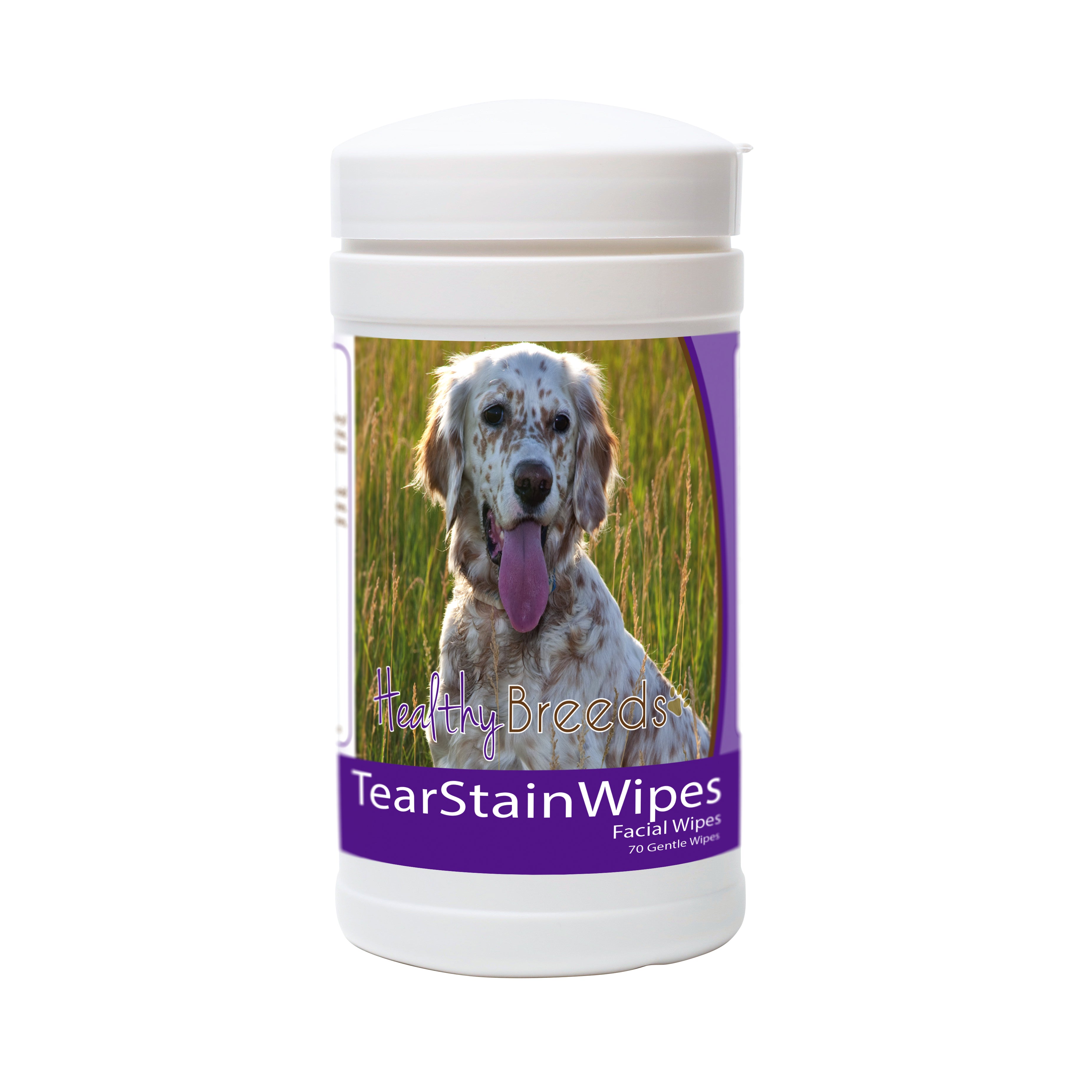 English Setter Tear Stain Wipes 70 Count