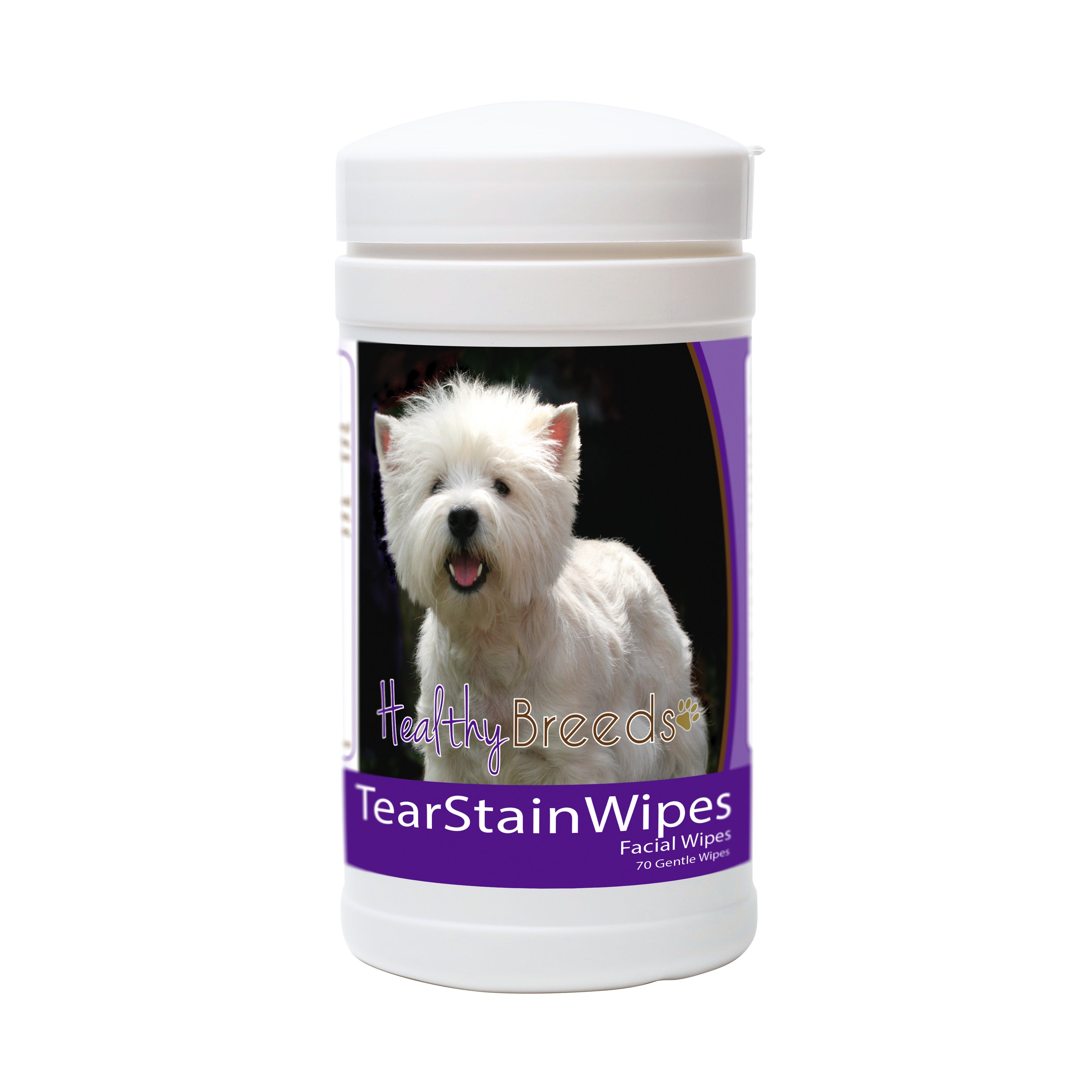 West Highland White Terrier Tear Stain Wipes 70 Count