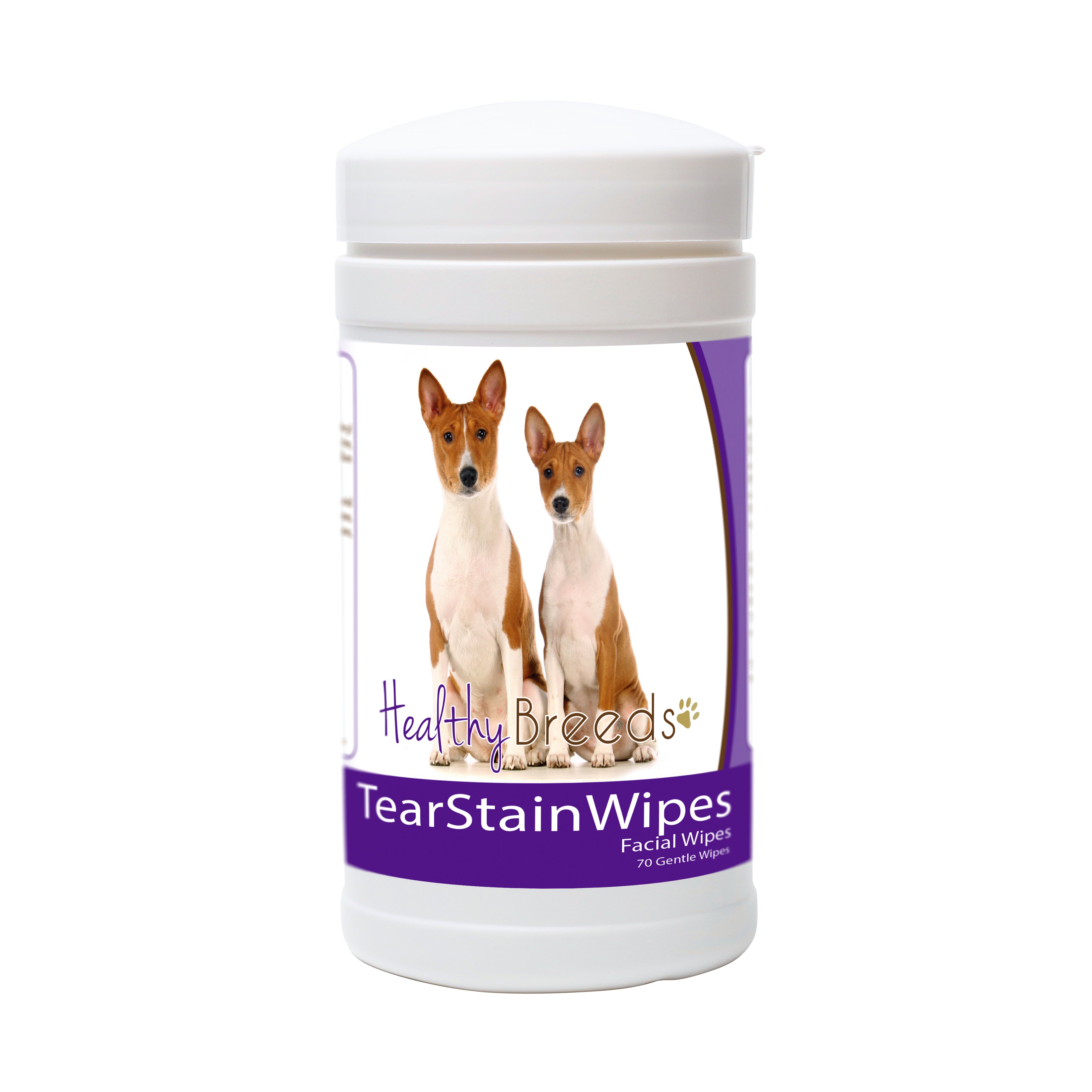 Basenji Tear Stain Wipes 70 Count
