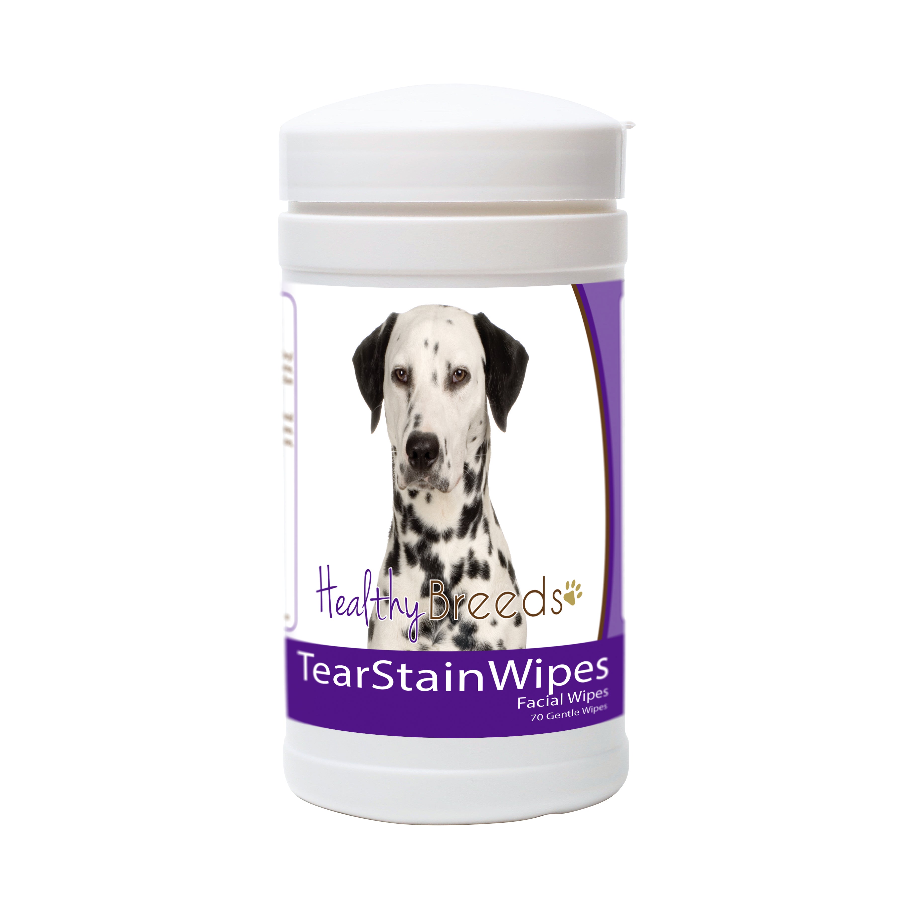 Dalmatian Tear Stain Wipes 70 Count
