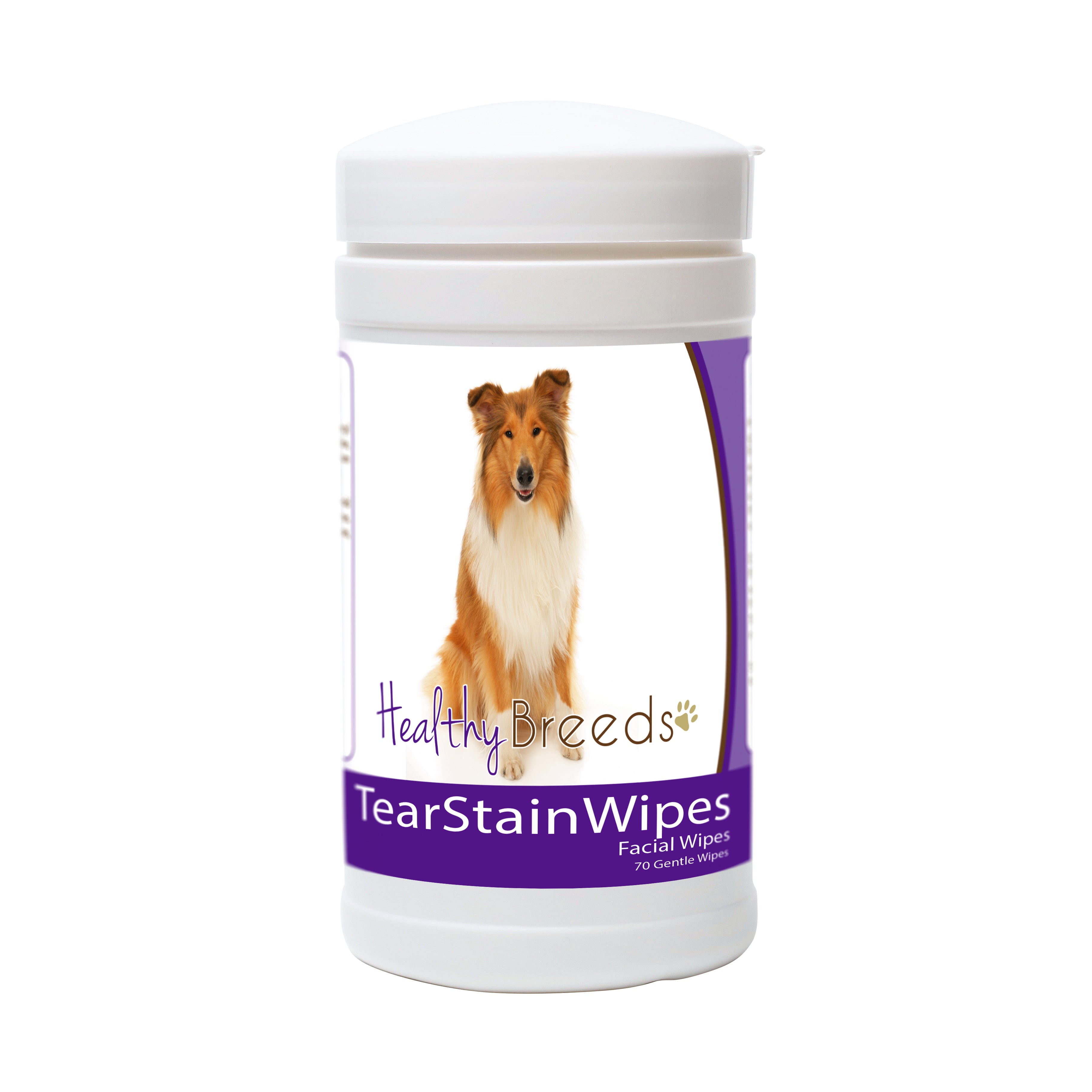 Collie Tear Stain Wipes 70 Count
