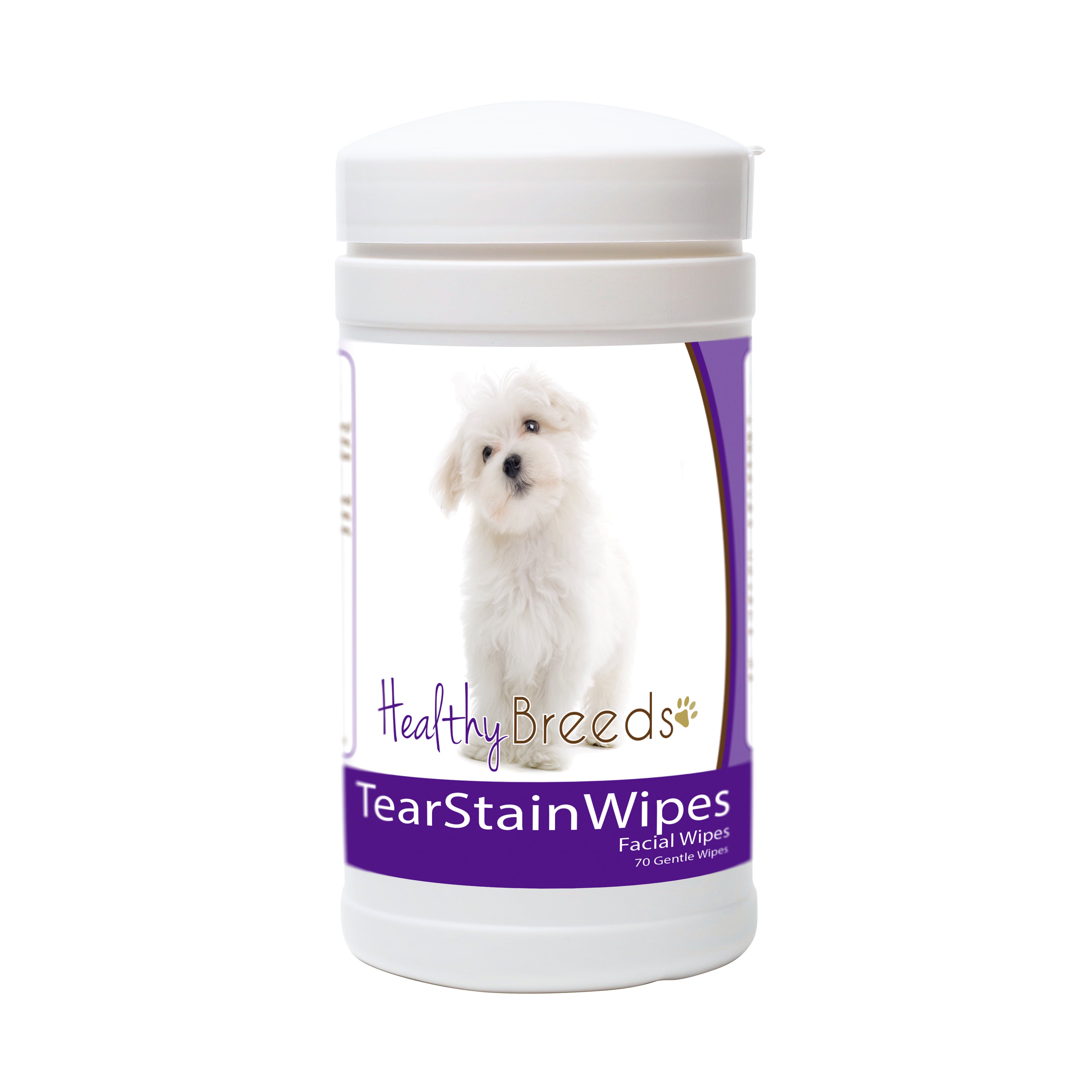 Maltese Tear Stain Wipes 70 Count