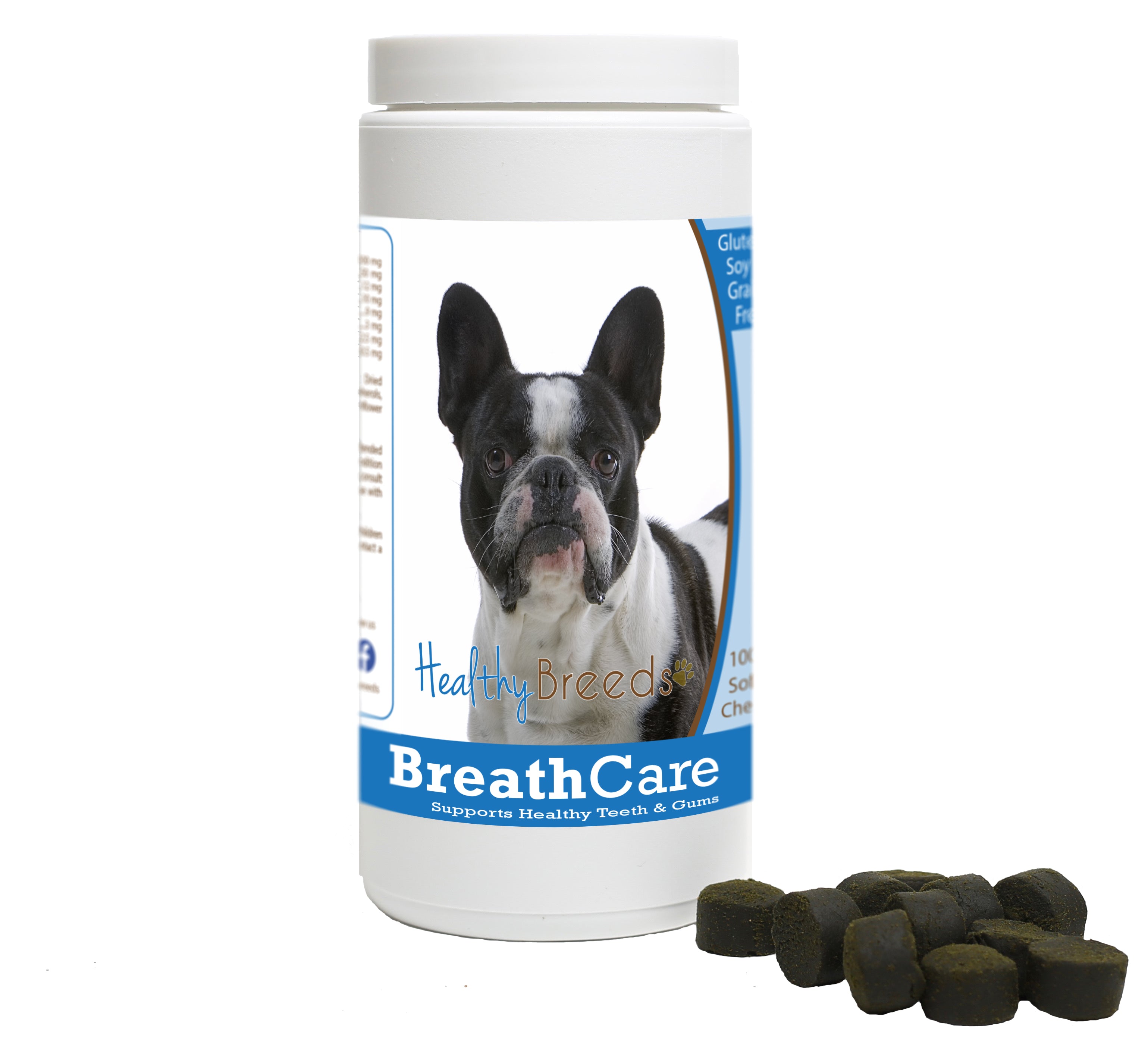 French Bulldog Breath Care Soft Chews for Dogs 60 Count