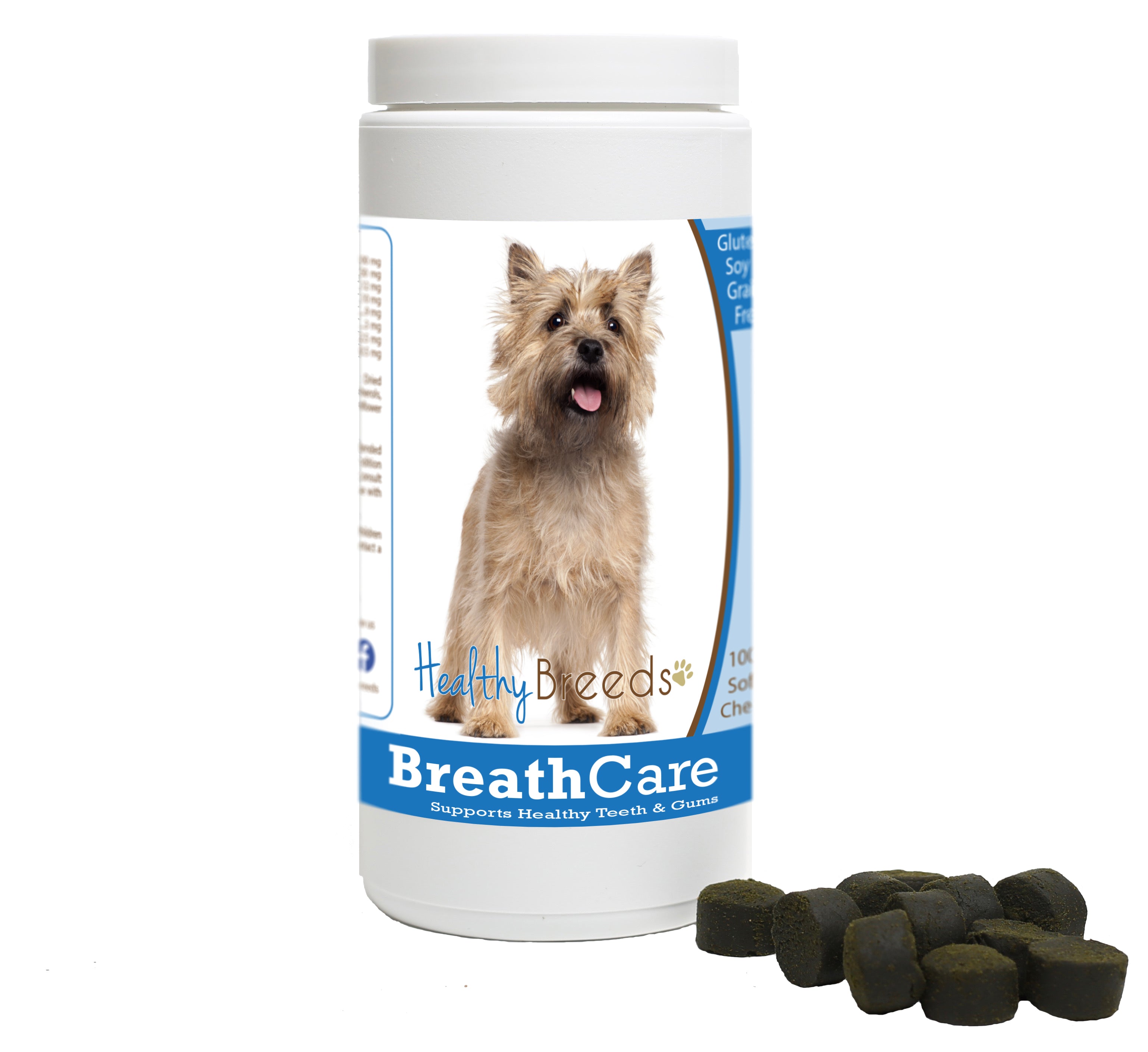 Cairn Terrier Breath Care Soft Chews for Dogs 60 Count