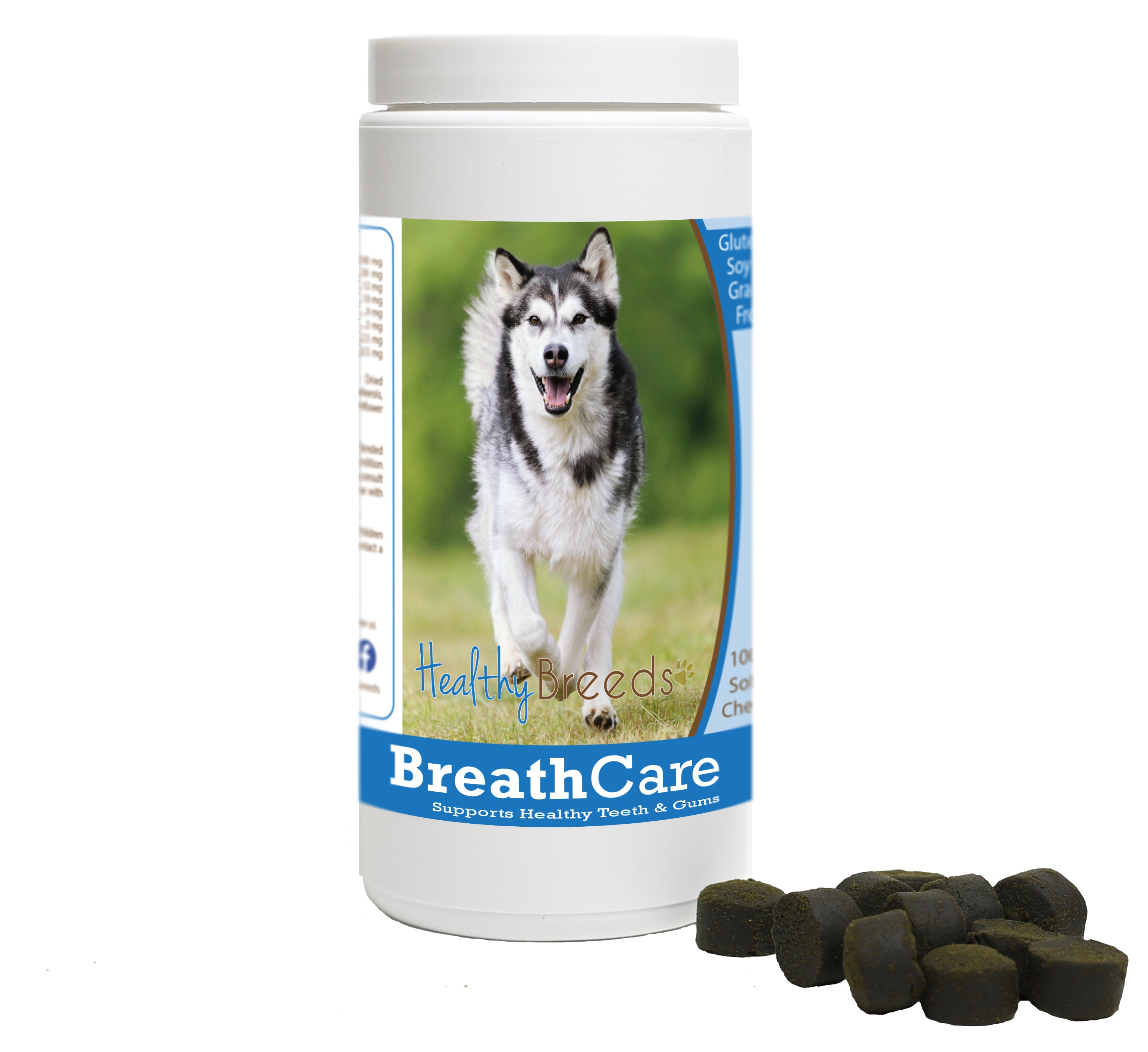 Alaskan Malamute Breath Care Soft Chews for Dogs 100 Count