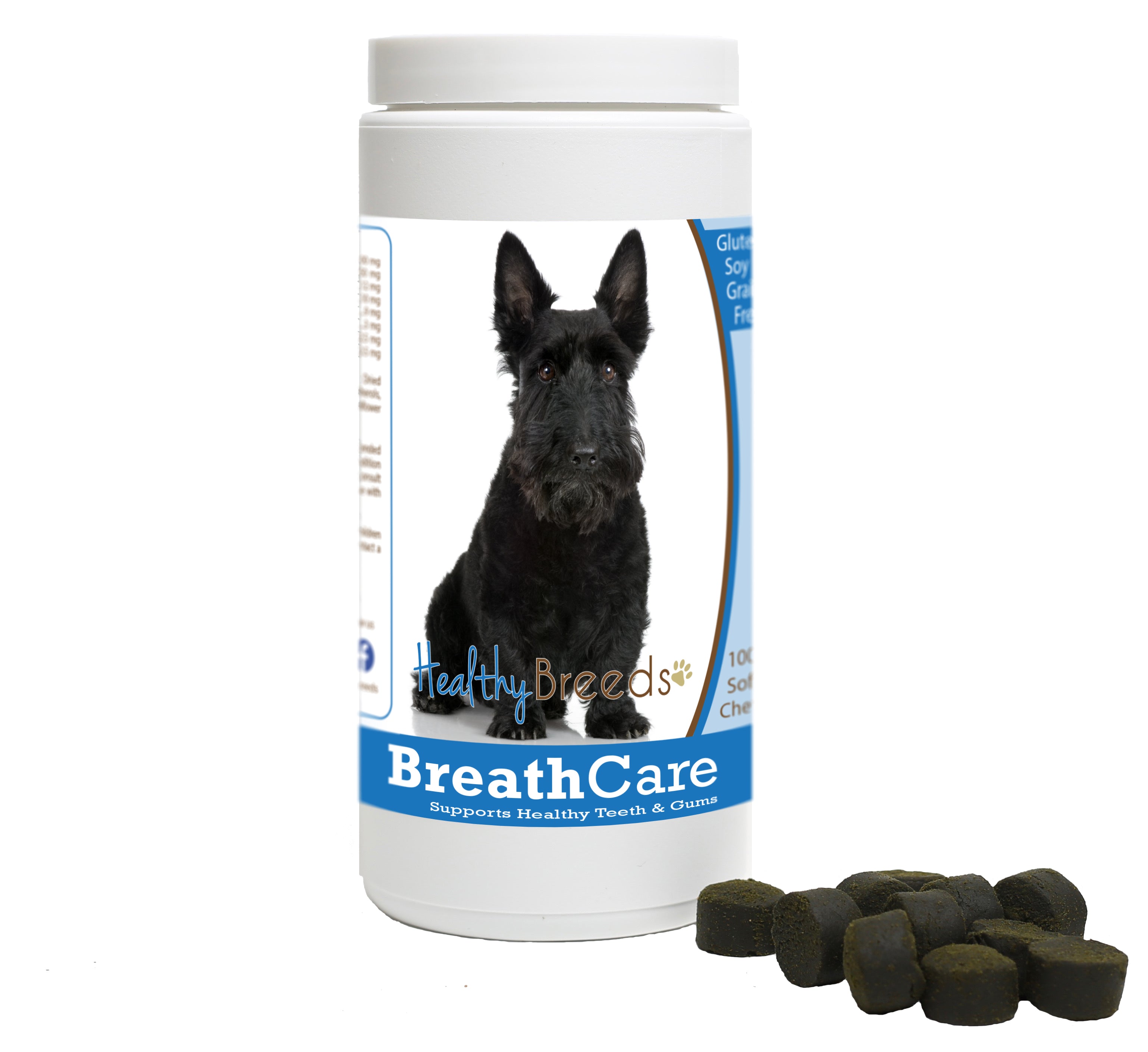 Scottish Terrier Breath Care Soft Chews for Dogs 60 Count