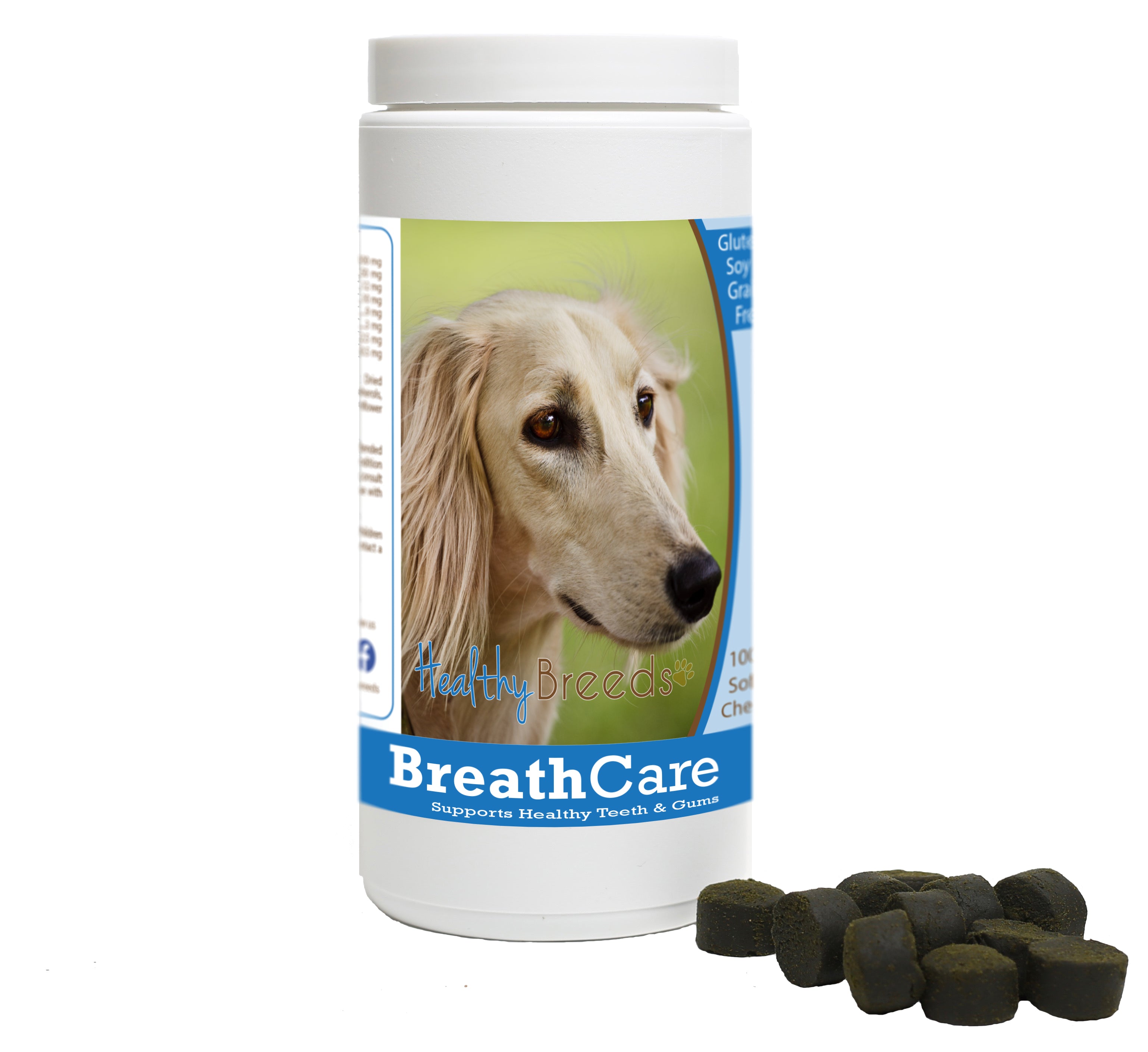 Saluki Breath Care Soft Chews for Dogs 60 Count
