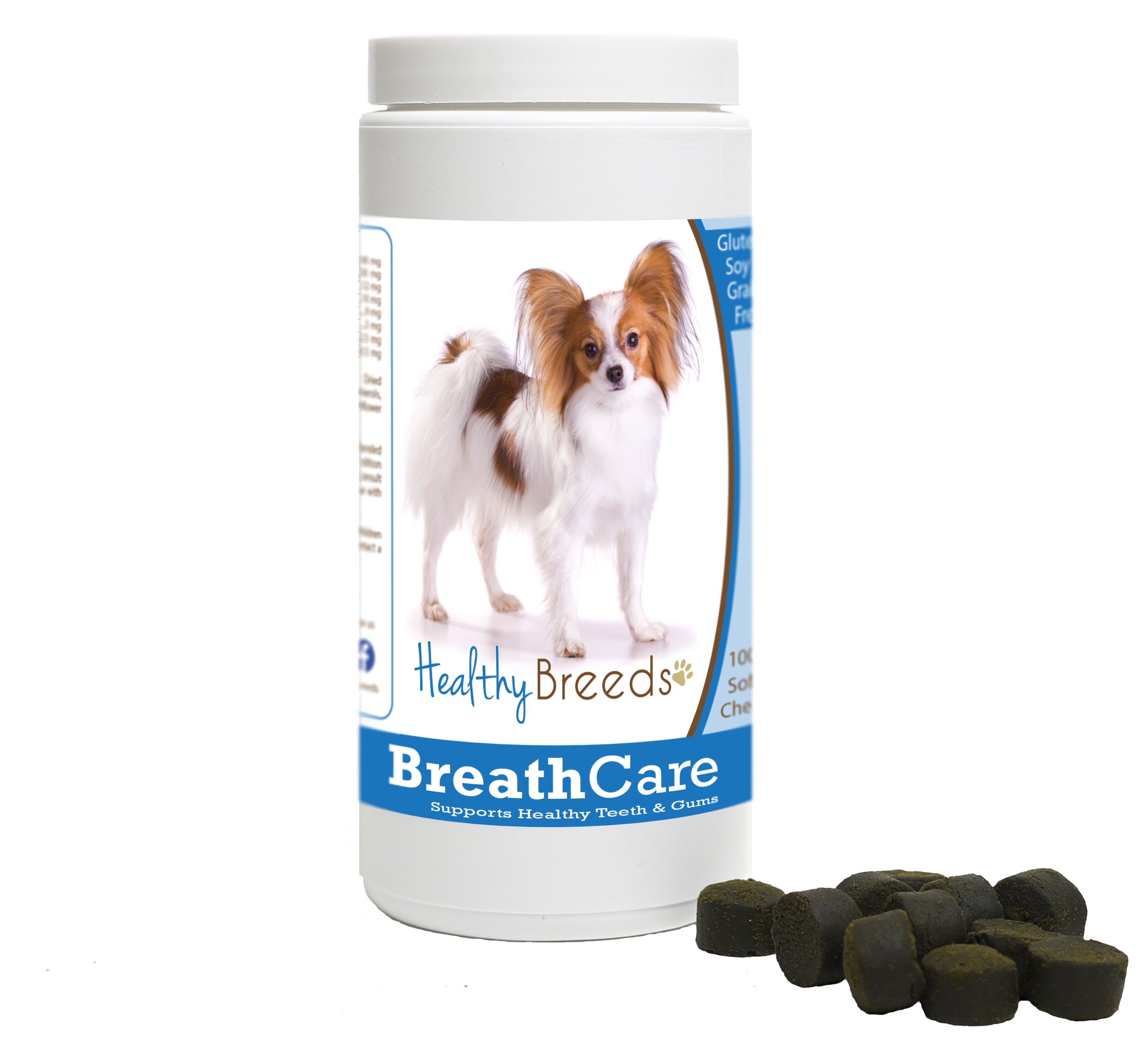 Papillon Breath Care Soft Chews for Dogs 60 Count