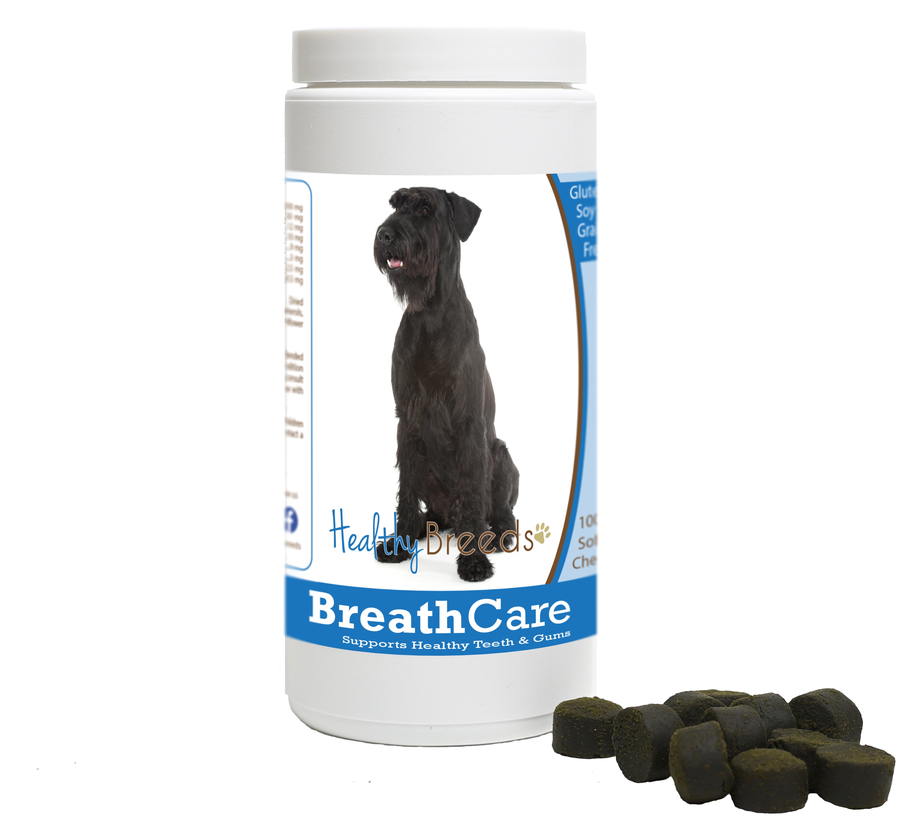 Giant Schnauzer Breath Care Soft Chews for Dogs 60 Count