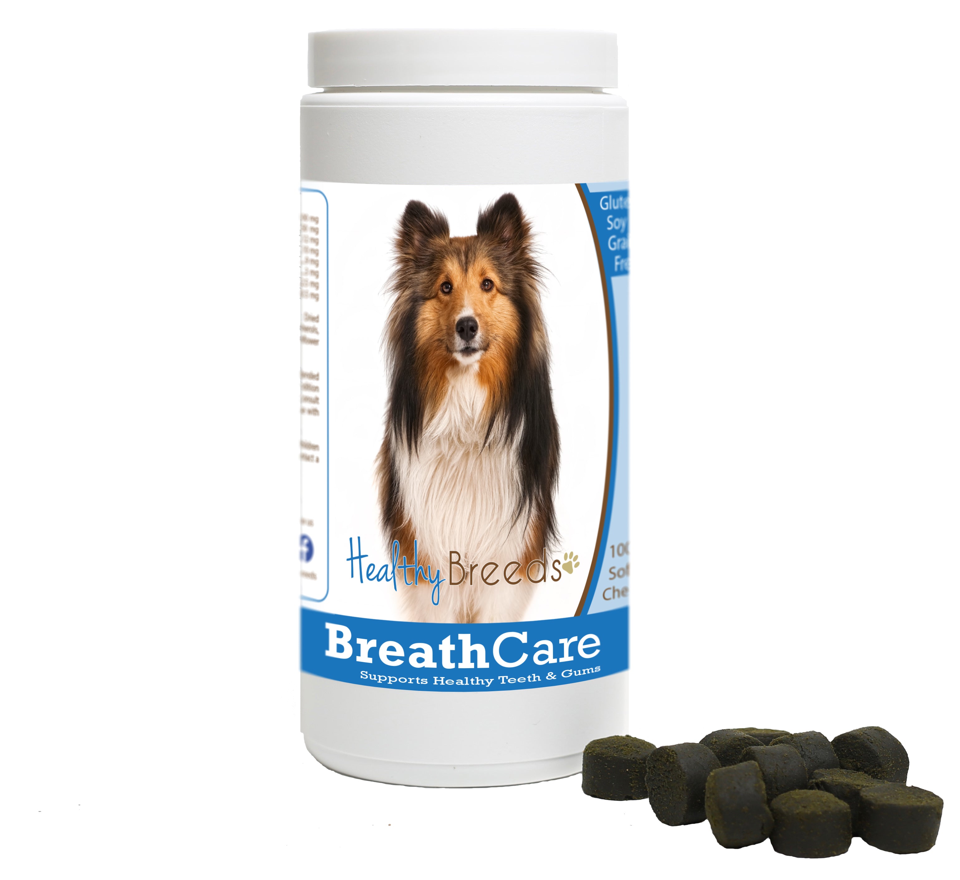 Shetland Sheepdog Breath Care Soft Chews for Dogs 60 Count